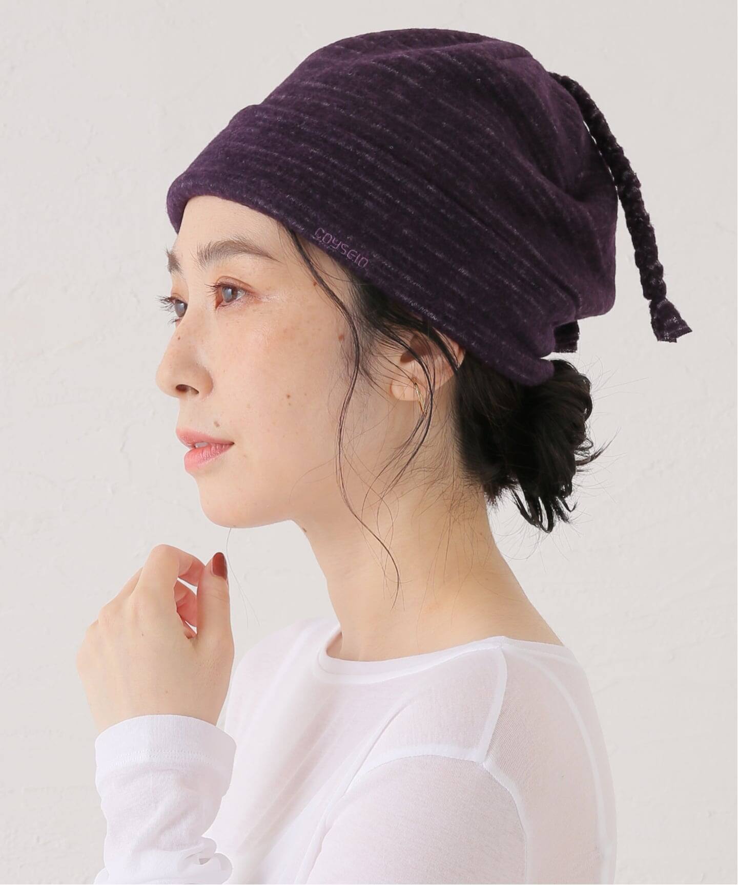 COYSEIO ニット帽 編み込みひも付き Geek Office / ギークオフィス】 COYSEIO / BRAIDED FLEECE BEANIE