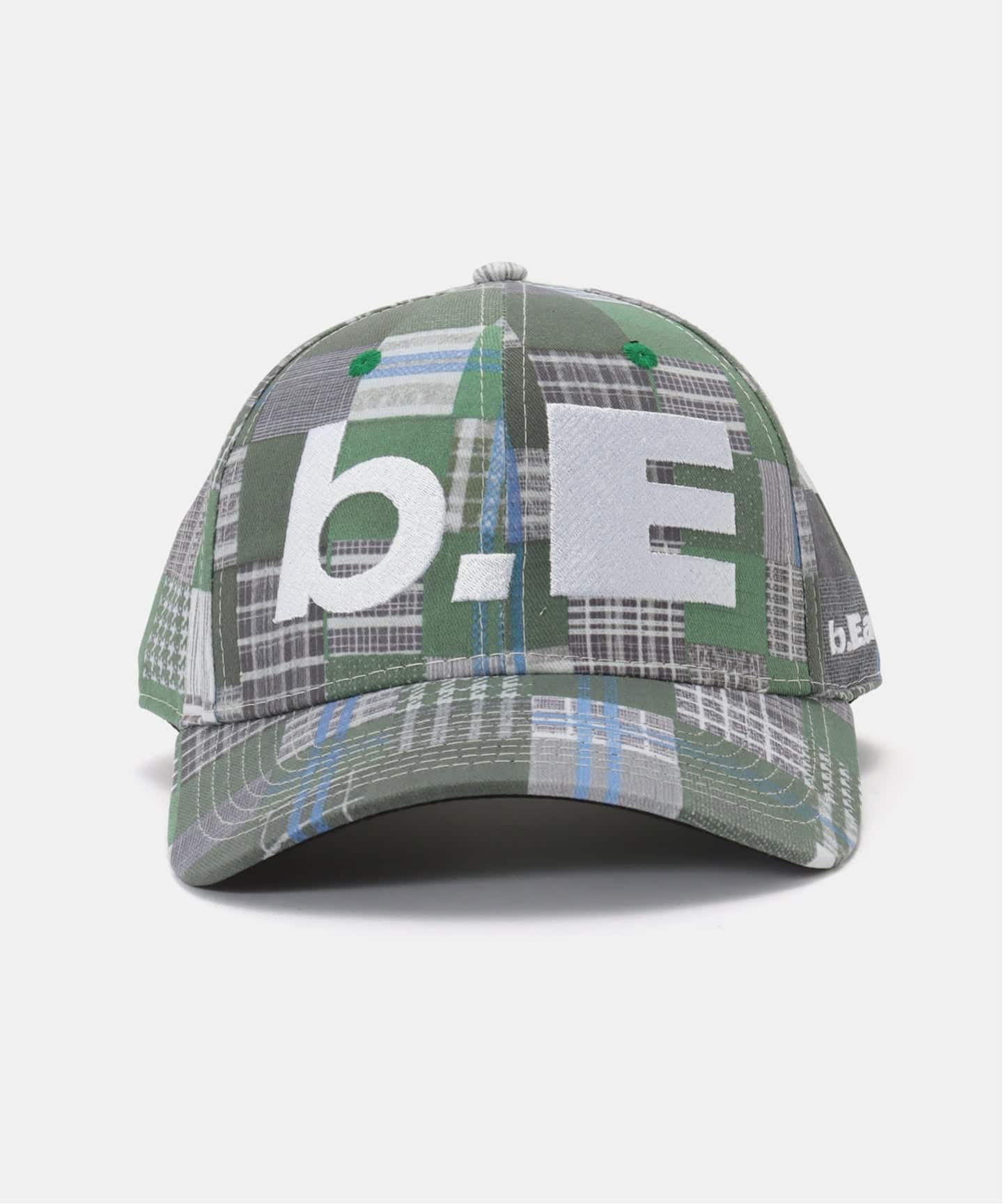 b.Eautiful b.E HAT MIX PLAID キャップ b.Eautiful/ビューティフル】b.E Hat(GREEN MIX CHECKER)（キャップ