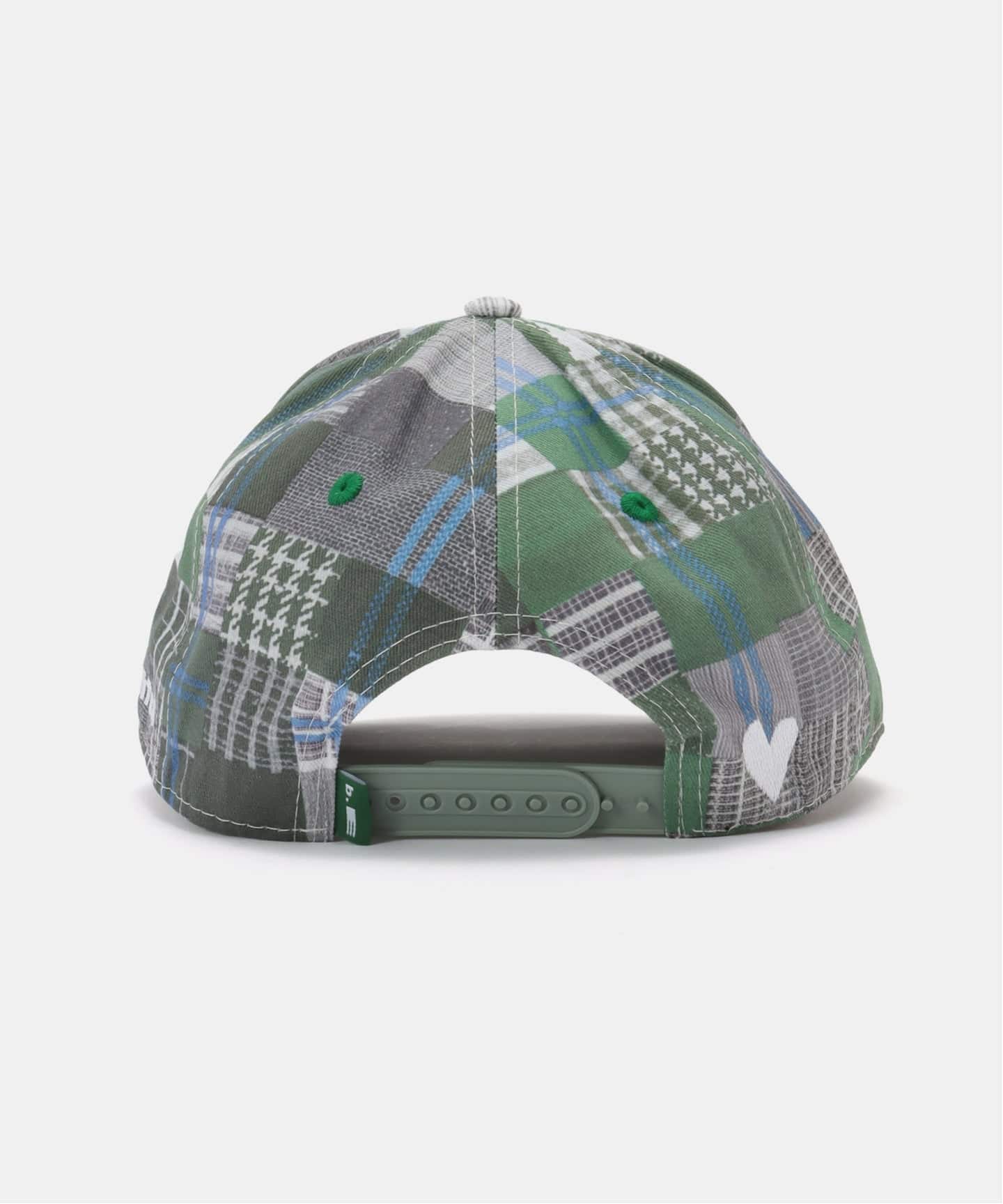 b.Eautiful/ビューティフル】b.E Hat(GREEN MIX CHECKER)（キャップ