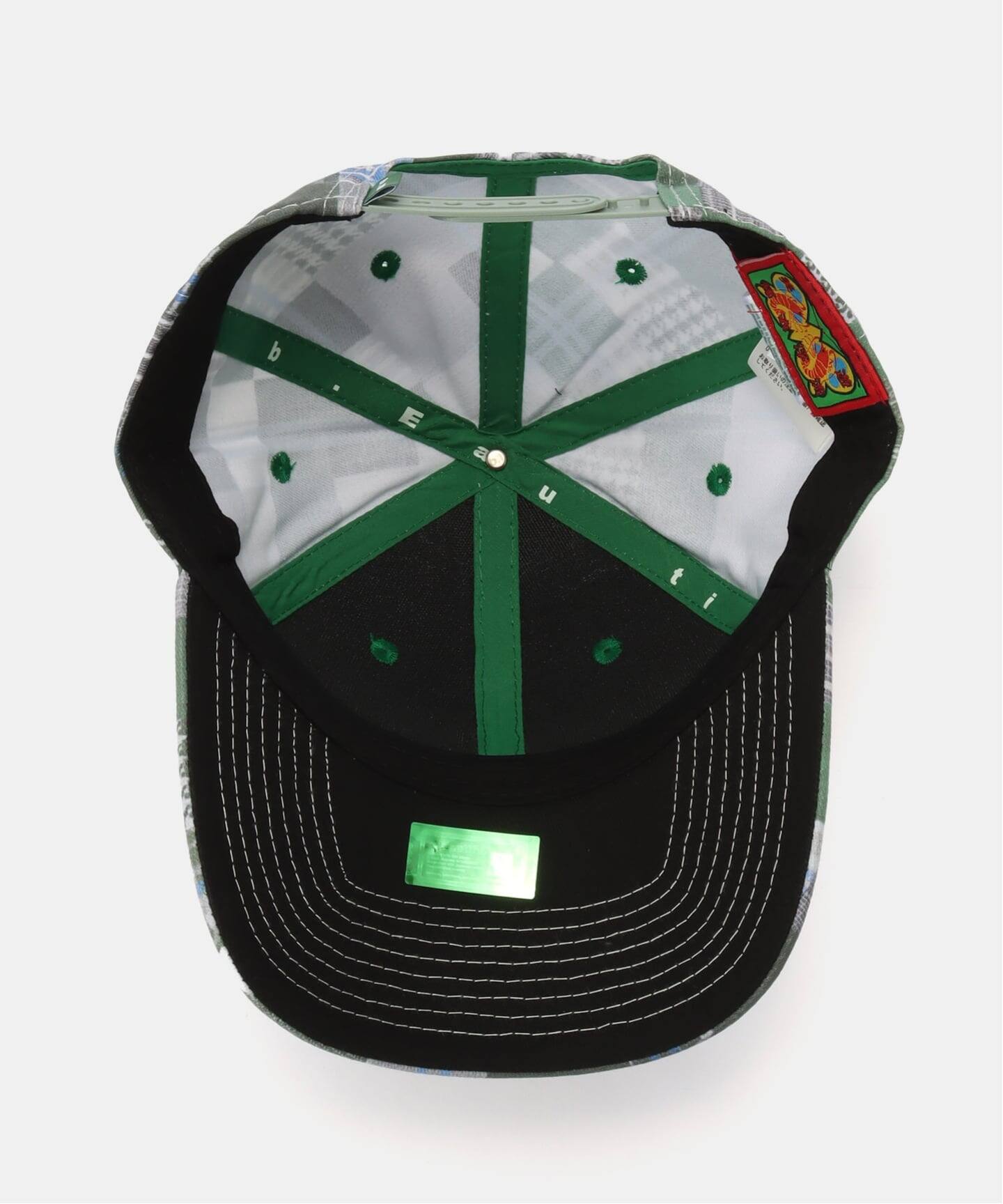 B.E b.etiauful迷彩キャップ b.Eautiful/ビューティフル】b.E Hat(GREEN MIX CHECKER)（キャップ