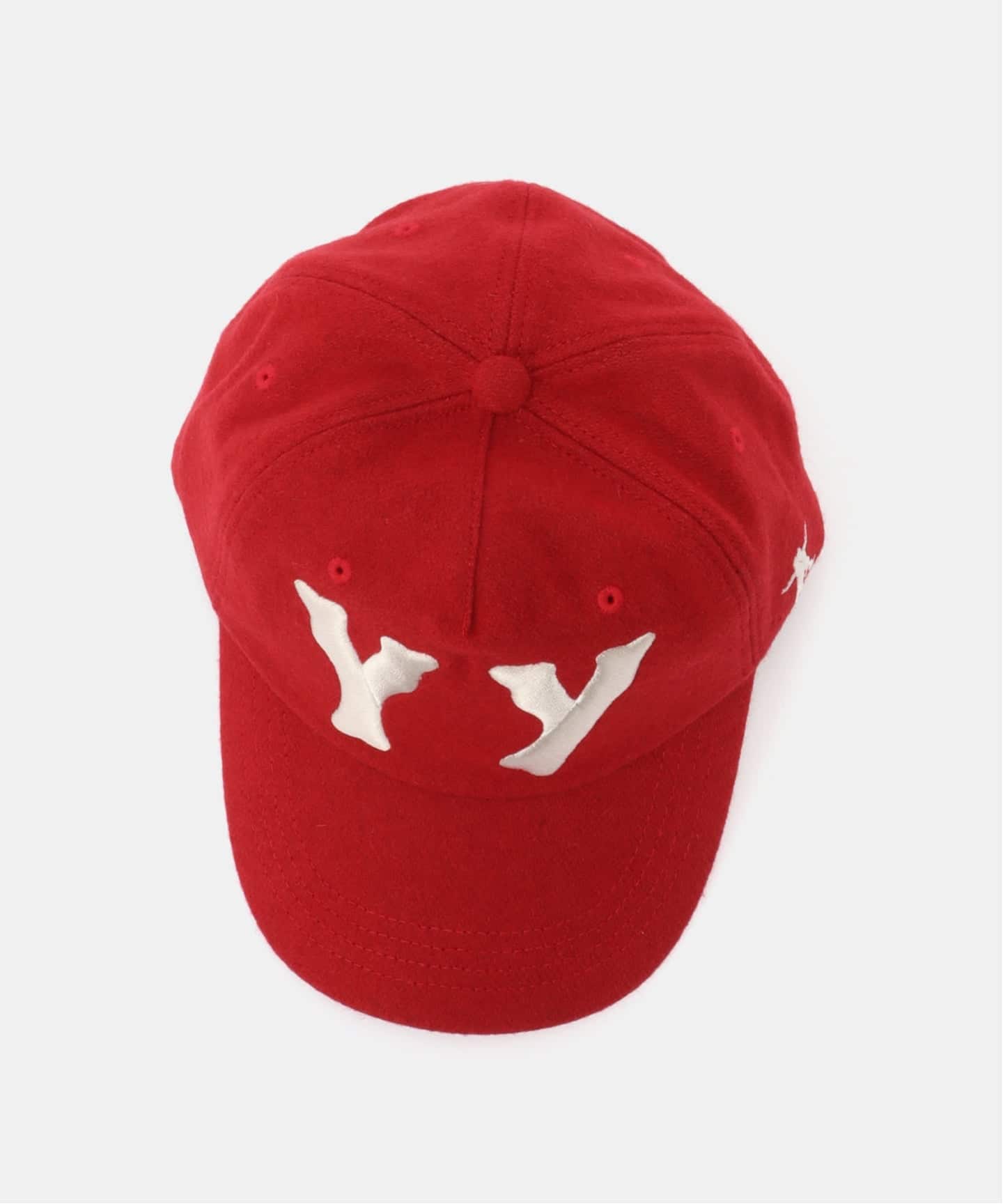 OPEN YY / オープン ワイワイ】 WovenYY WOOL HEART BONE BALL CAP(RED