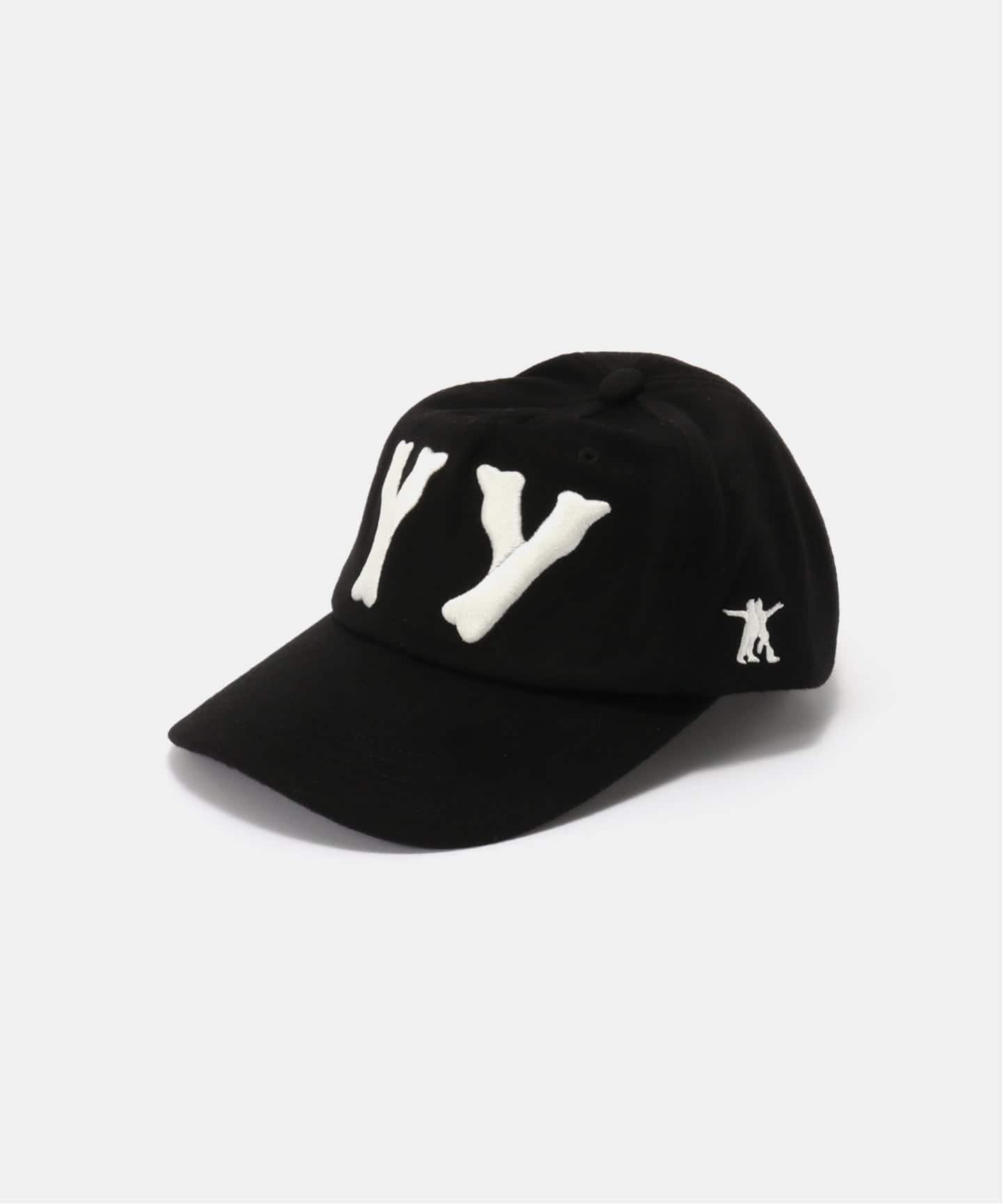 OPEN YY / オープン ワイワイ】 WovenYY WOOL HEART BONE BALL CAP(BLK