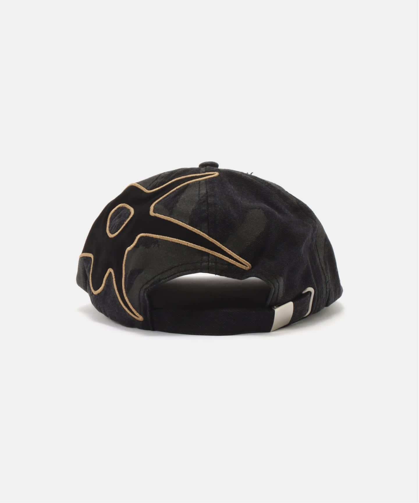 P.A.M/パム】DISTRESSED URCHIN TAG BASEBALL CAP（BLACK WASH