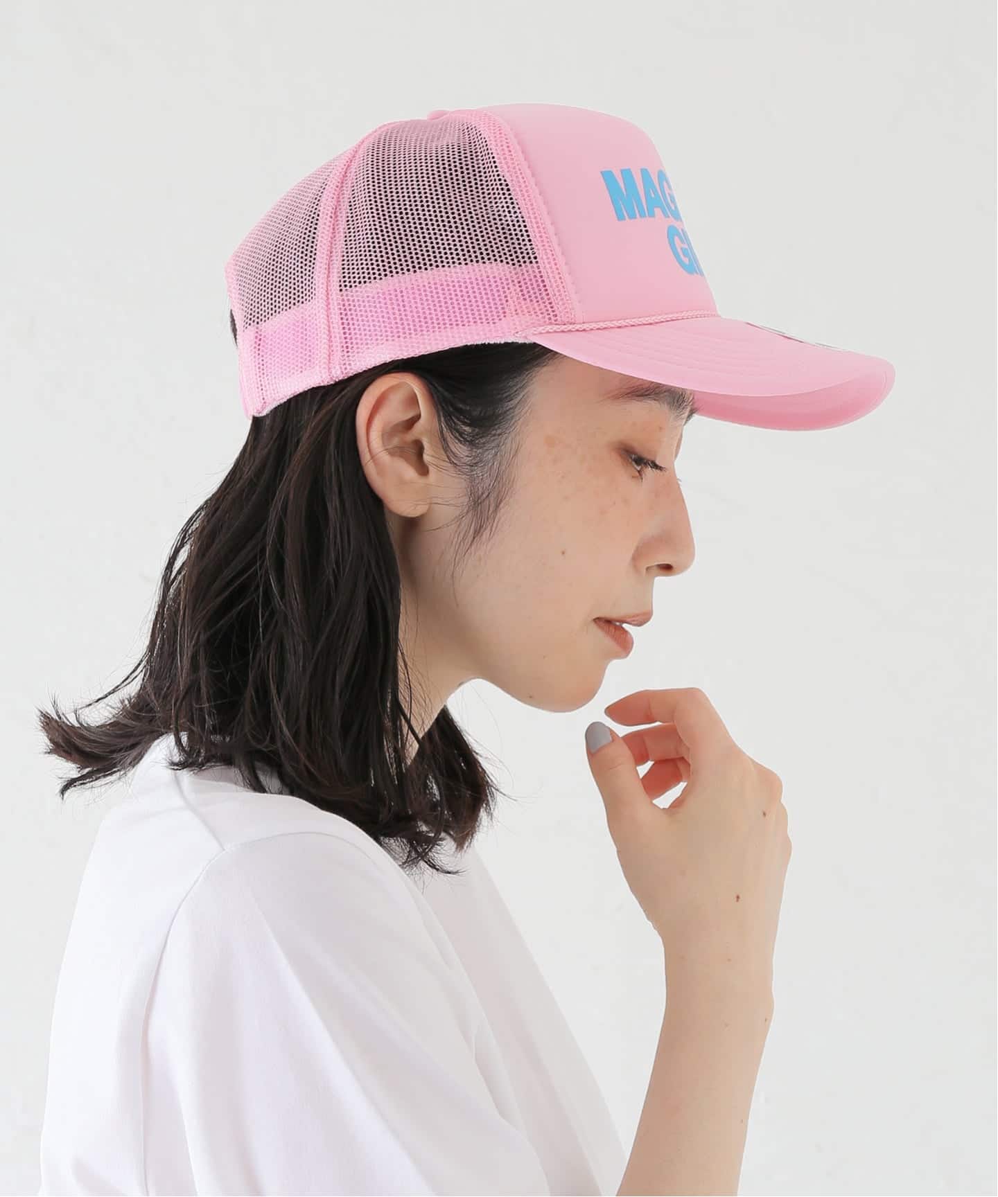 Ashley Williams】 PINK TRUCKER HAT（キャップ）｜Oriens JOURNAL