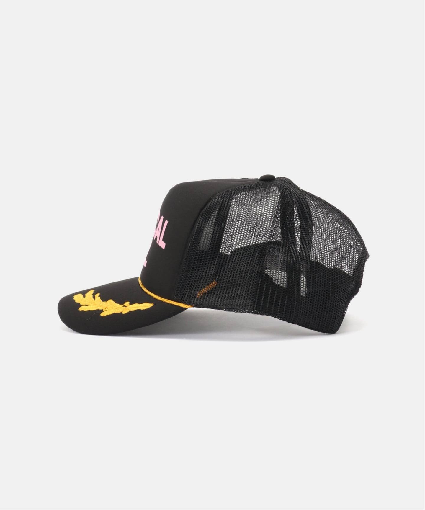 Ashley Williams】 BLACK EMBROIDERED TRUCKE（キャップ）｜Oriens