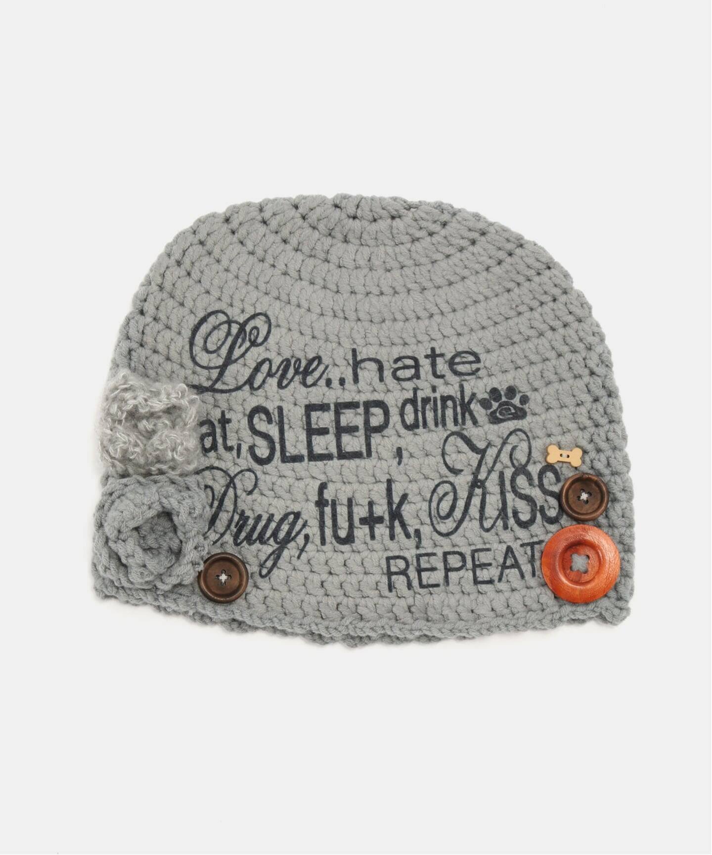 レディース holeco online beanie gray ビーニー グレー