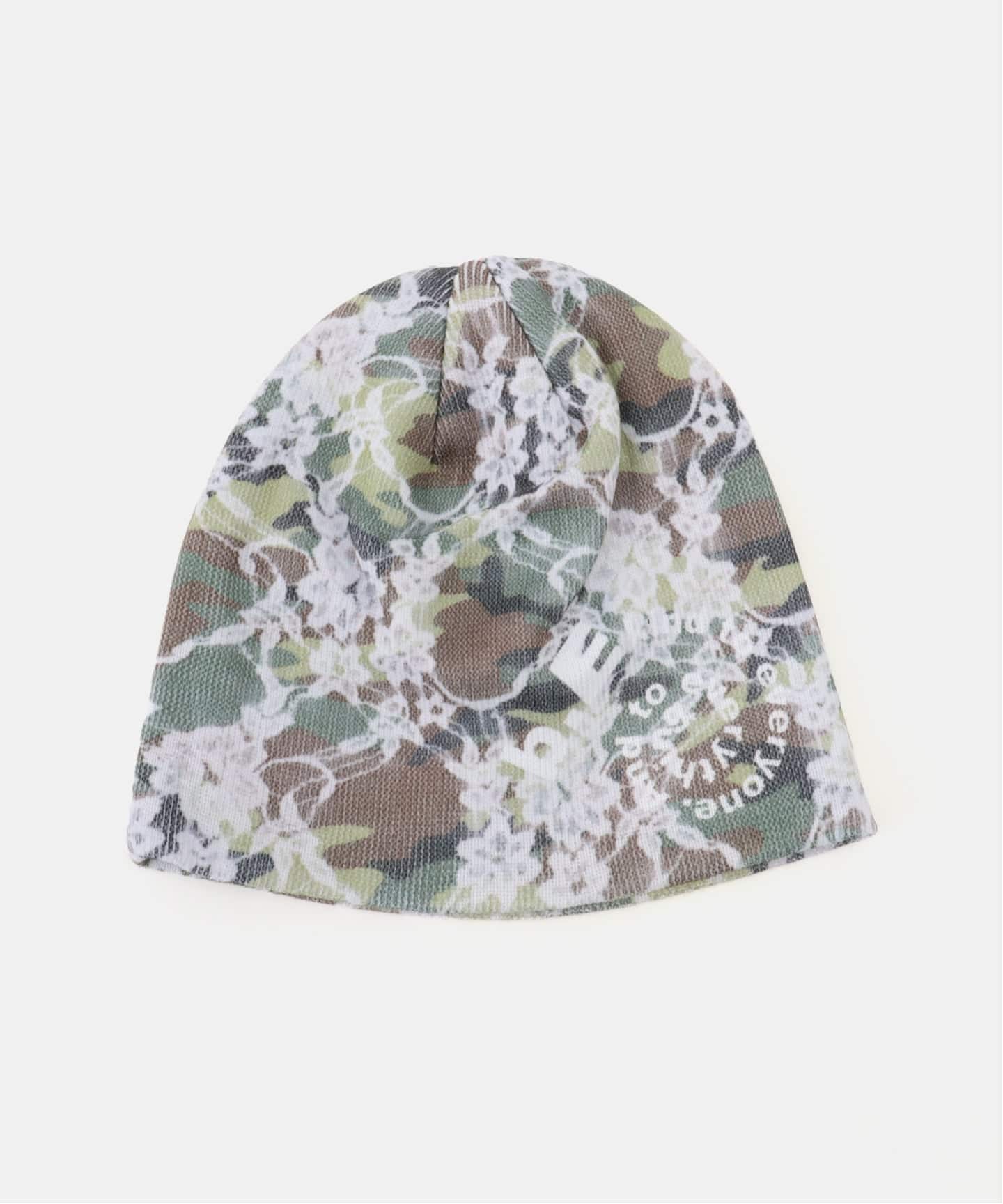 b.Eautiful/ビューティフル】 Lace Camo Beanie（GREEN / WHIT
