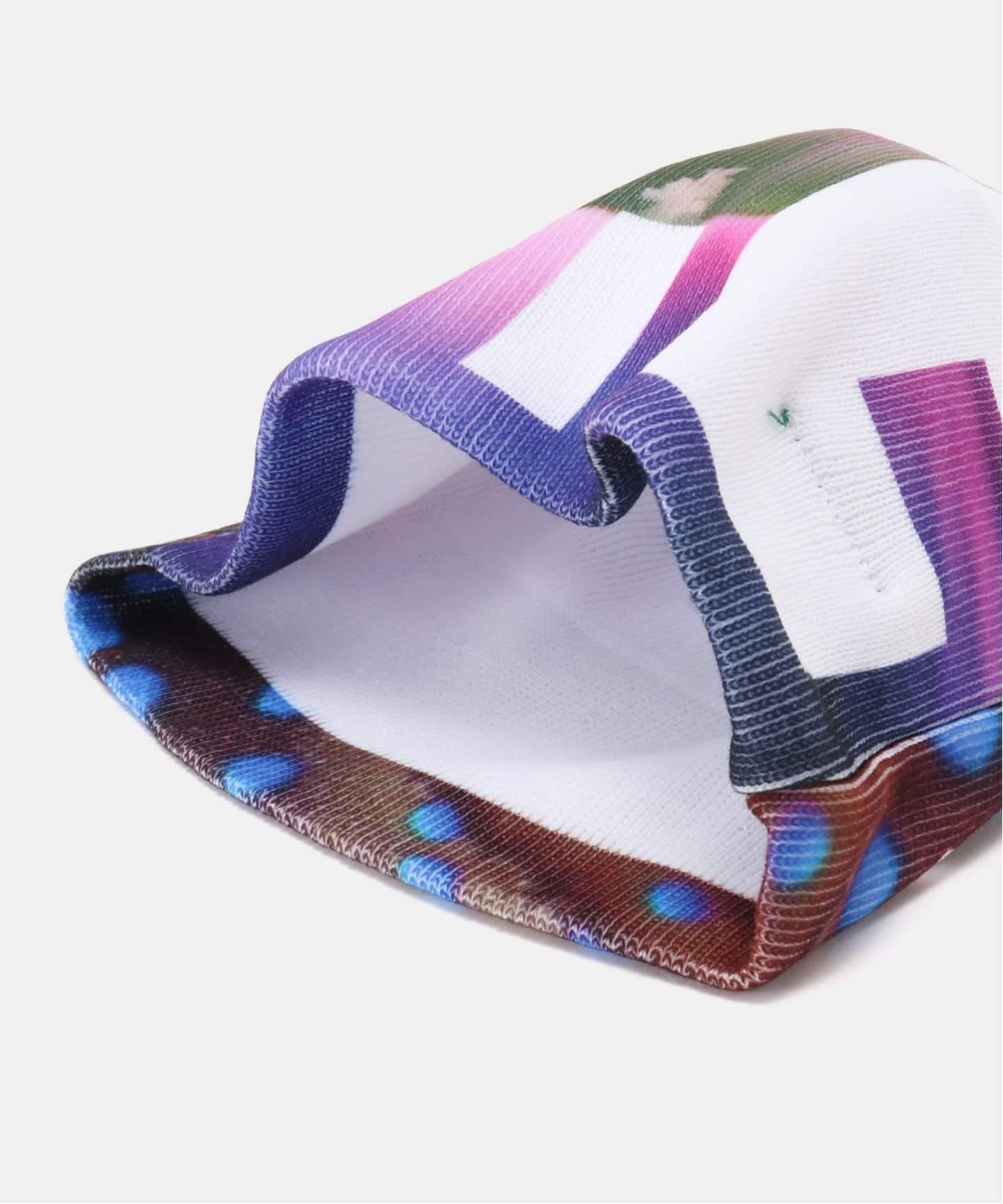 b.Eautiful/ビューティフル】Fish Flower Beanie（BROWN / PURP