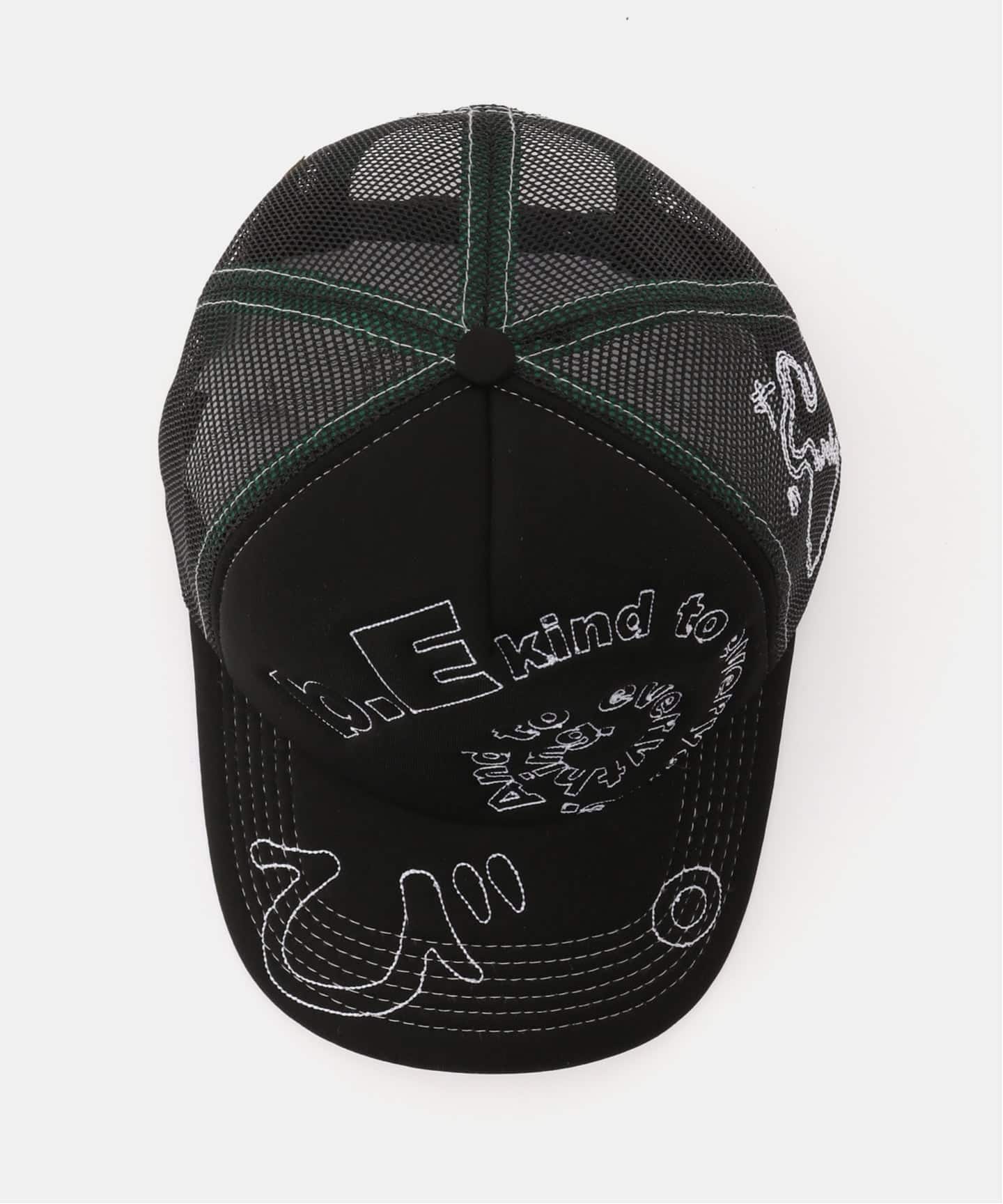 b.Eautiful/ビューティフル】b.i Foam Trucker Hat（BLACK）（キャップ