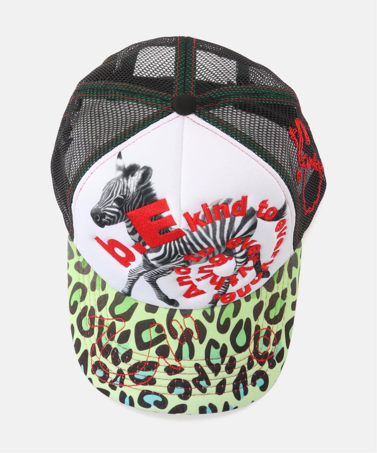 帽子 b.Eautiful Cap (Baby Zebra) b.Eautiful/ビューティフル】 b.i Foam Trucker Hat（BABY ZEBRA