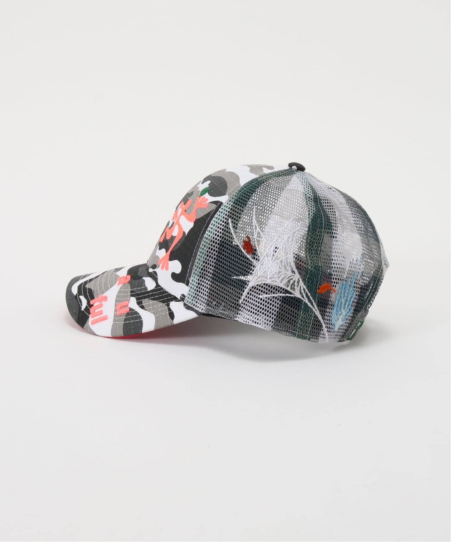 b.Eautiful biyu hat cap カモ メッシュキャップ グレー b.Eautiful