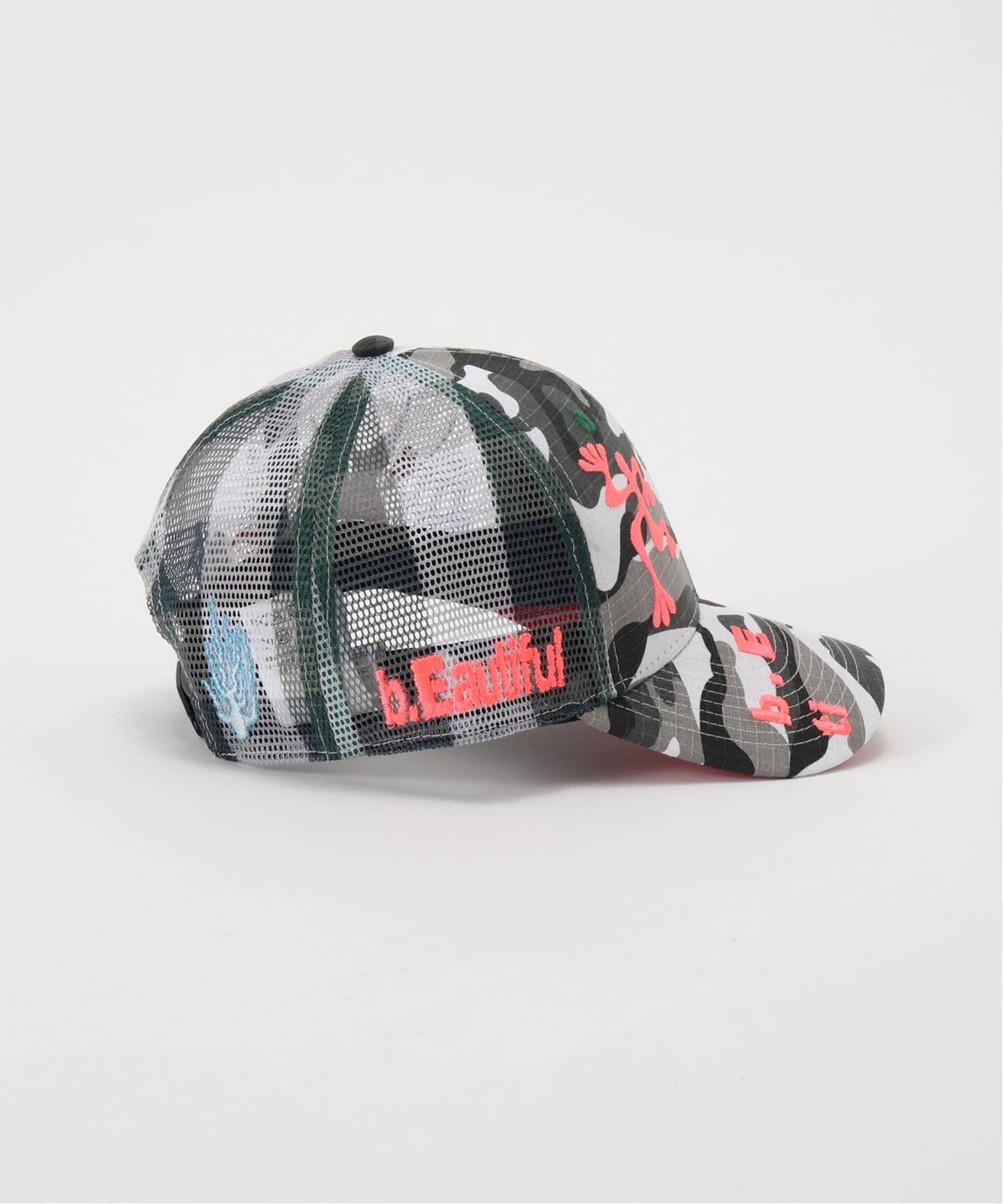 b.Eautiful/ビューティフル】 Biyu Hat（BLACK WHITE ）（キャップ