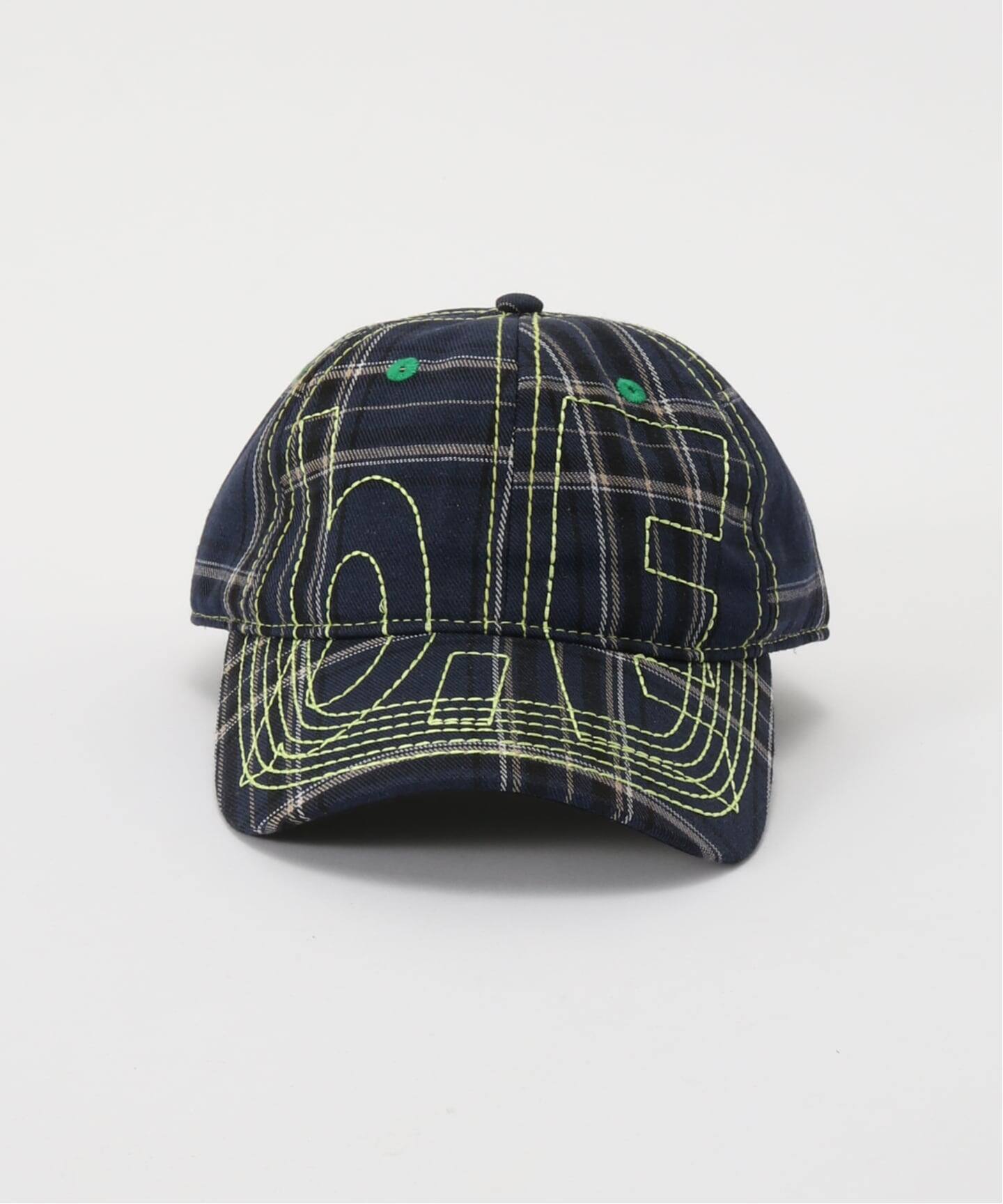 b.Eautiful/ビューティフル】 Vapor 6 Panel Hat（NAVY PLAID/H
