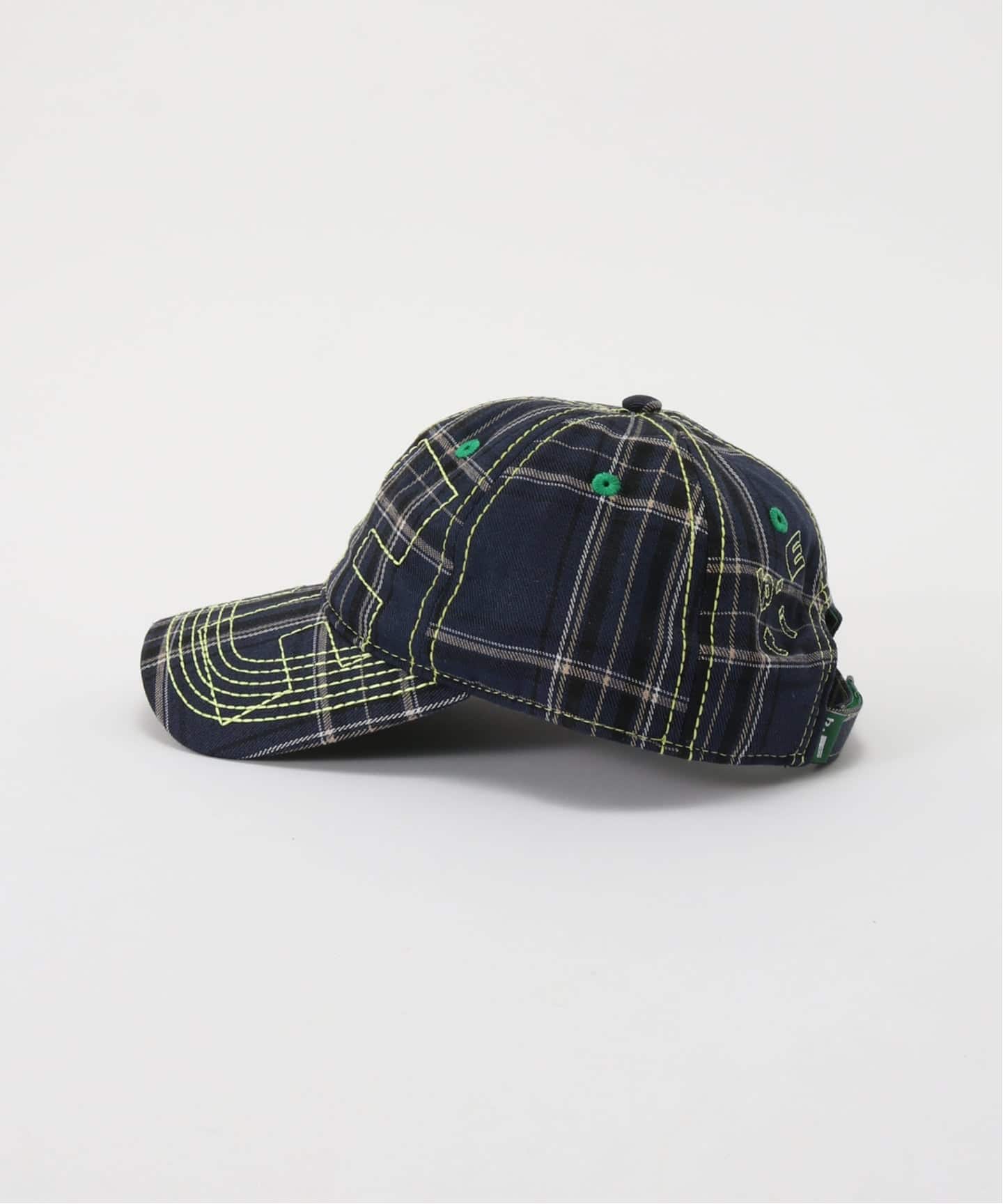 b.Eautiful/ビューティフル】 Vapor 6 Panel Hat（NAVY PLAID/H