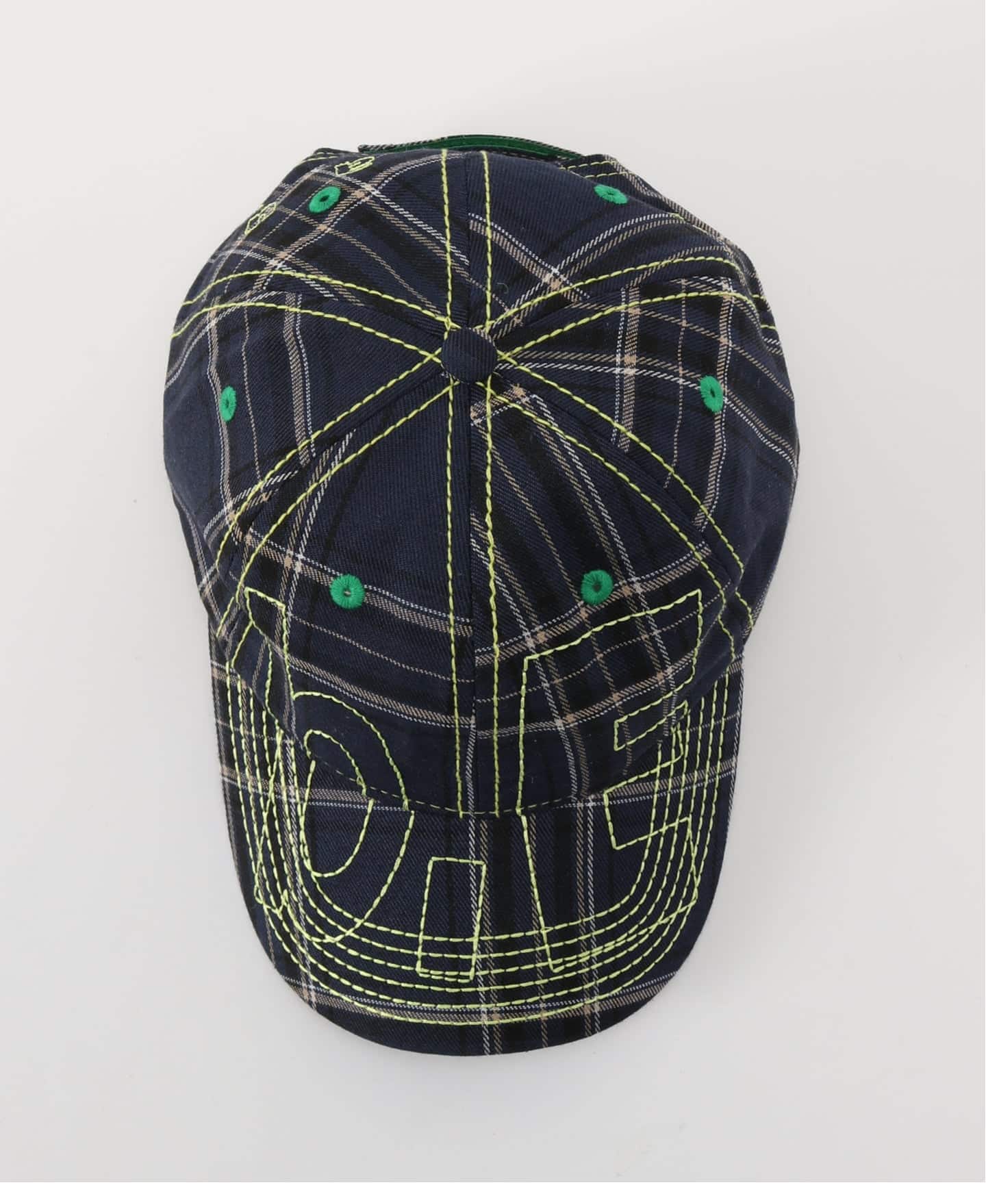 b.Eautiful/ビューティフル】 Vapor 6 Panel Hat（NAVY PLAID/H