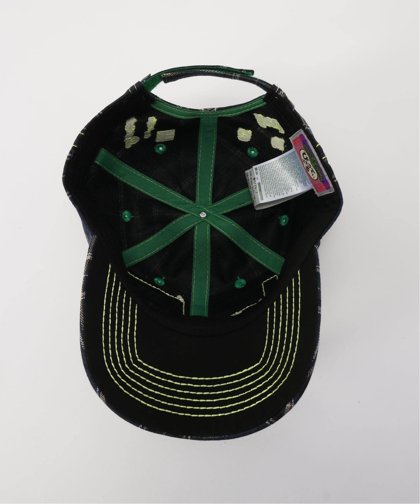 b.Eautiful/ビューティフル】 Vapor 6 Panel Hat（NAVY PLAID/H