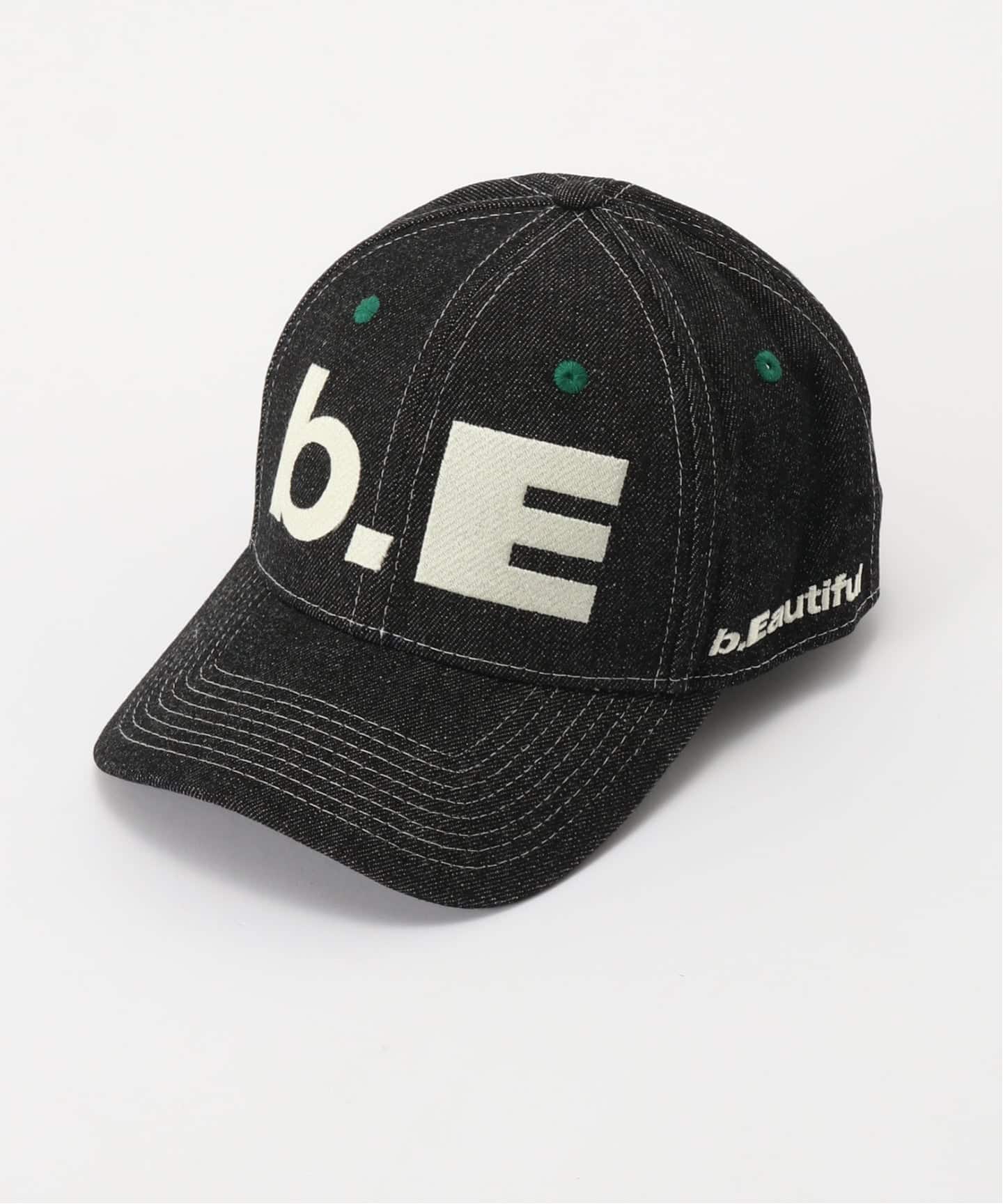b.Eautiful/ビューティフル】b.E Hat（BLACK DENIM/）（キャップ