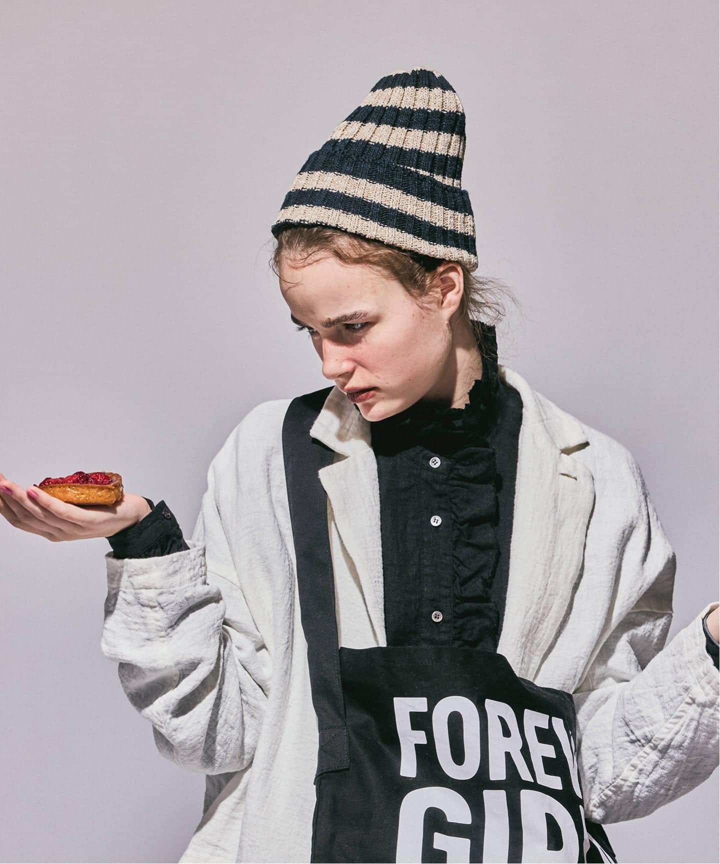 HIGHLAND2000】 2 END STRIPE RIB CAP（ニットキャップ・ビーニー