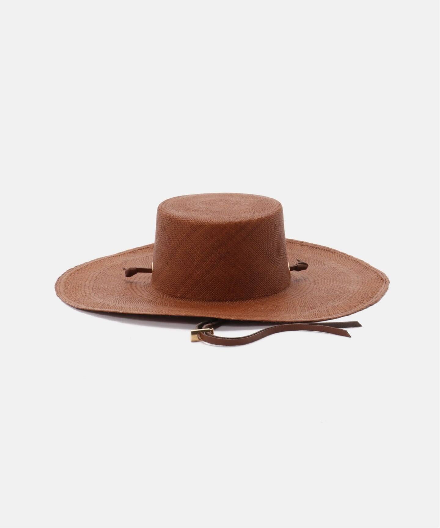 SENSI STUDIO/センシ スタジオ】 Cordovan Hat Long Brim（ハット）｜L