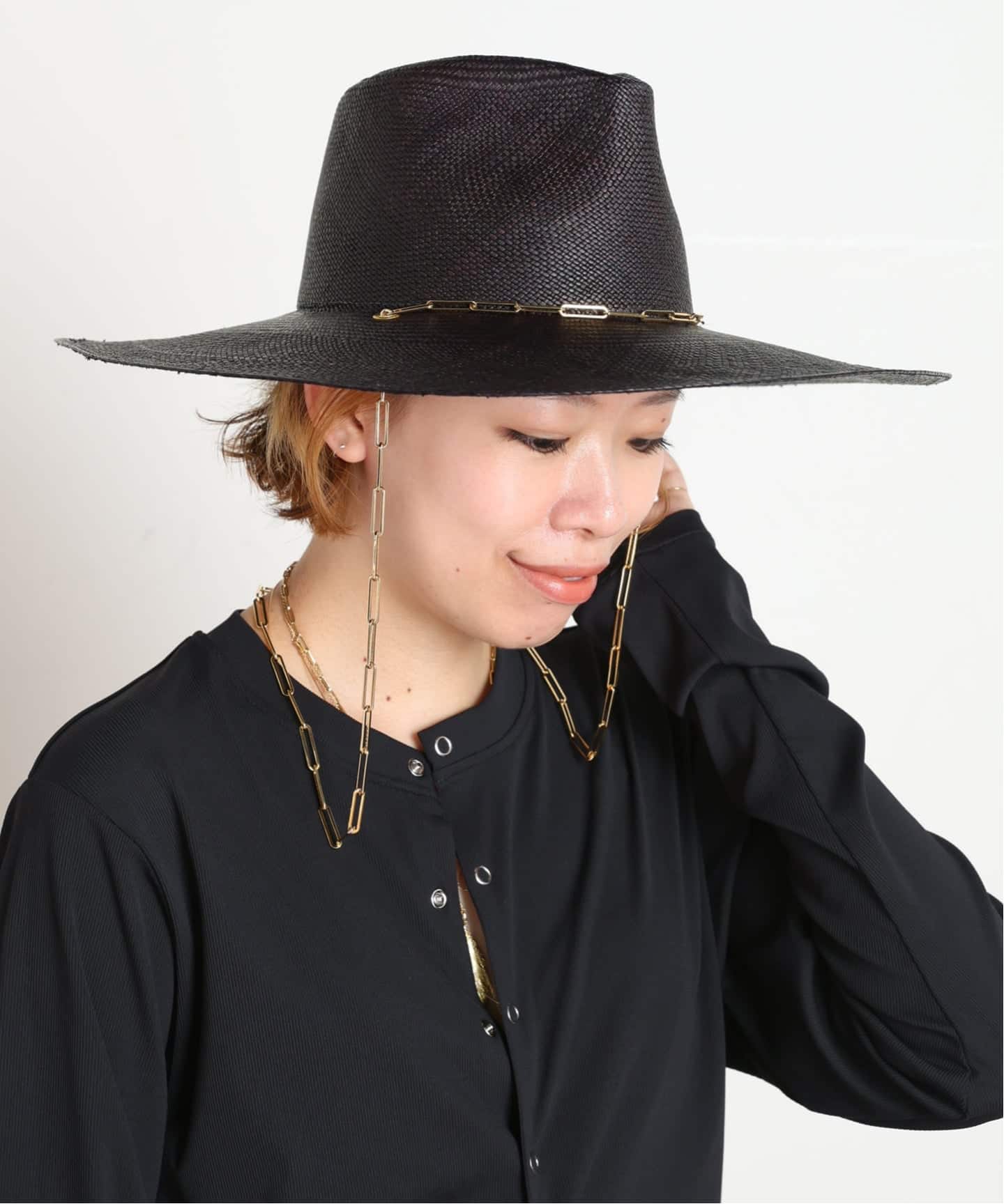 k*中様 Van PALMA for conteLUISA CHAIN ハット VAN PALMA/ヴァン パルマ】チェーンハット(ブラック）（ハット）｜AP