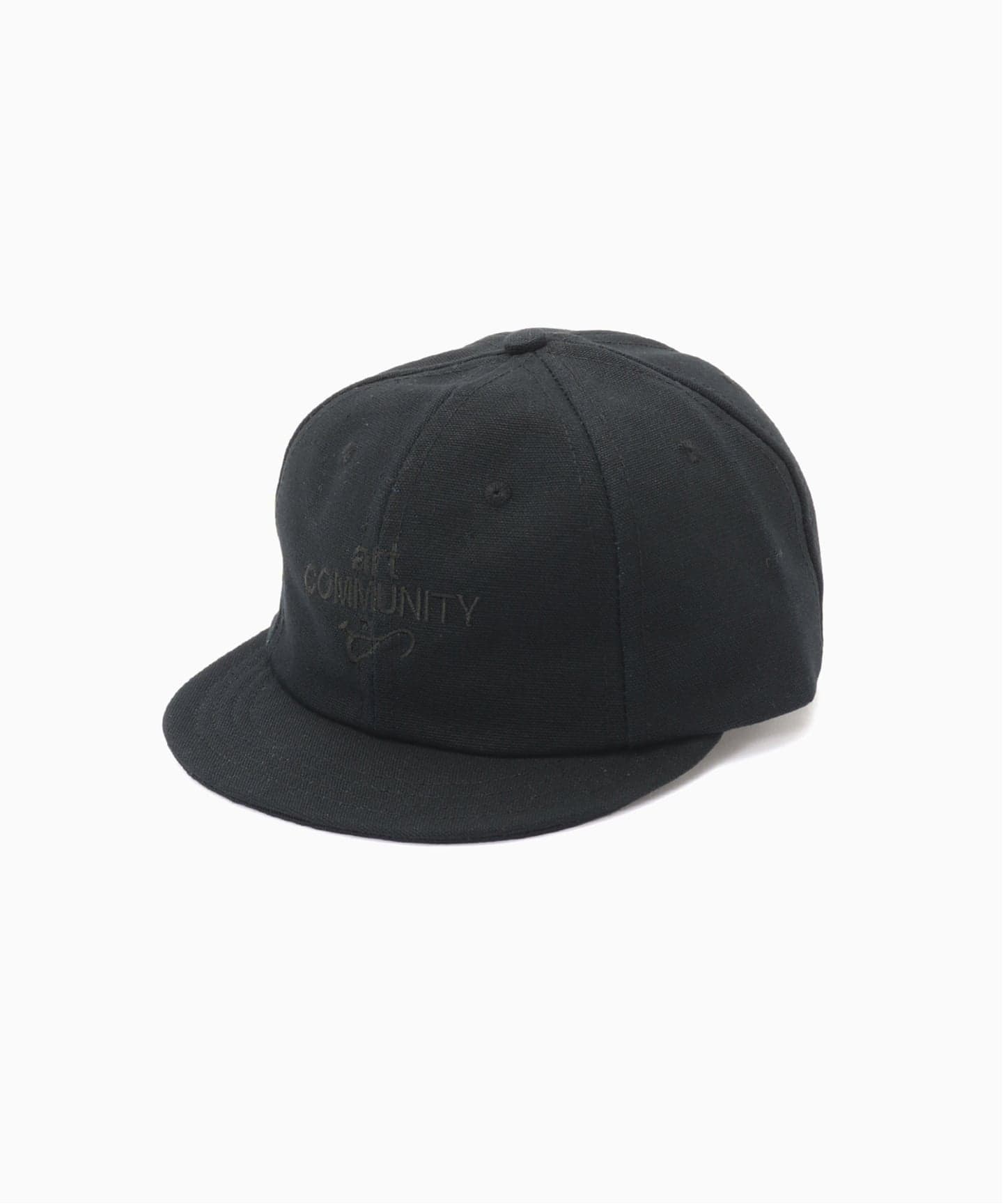 art COMMUNITY / アートコミュニティ Black Short Brim Cap（キャップ