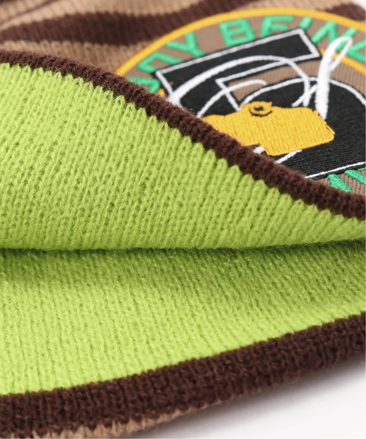 SAGE / セイジ 5age Patch Border Beanie（ニットキャップ・ビーニー