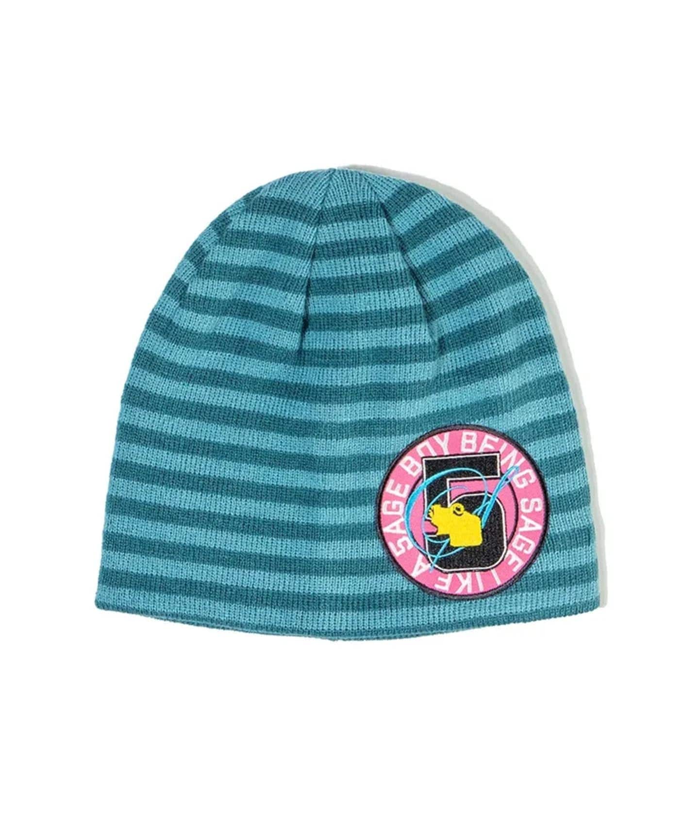 SAGE / セイジ 5age Patch Border Beanie（ニットキャップ・ビーニー