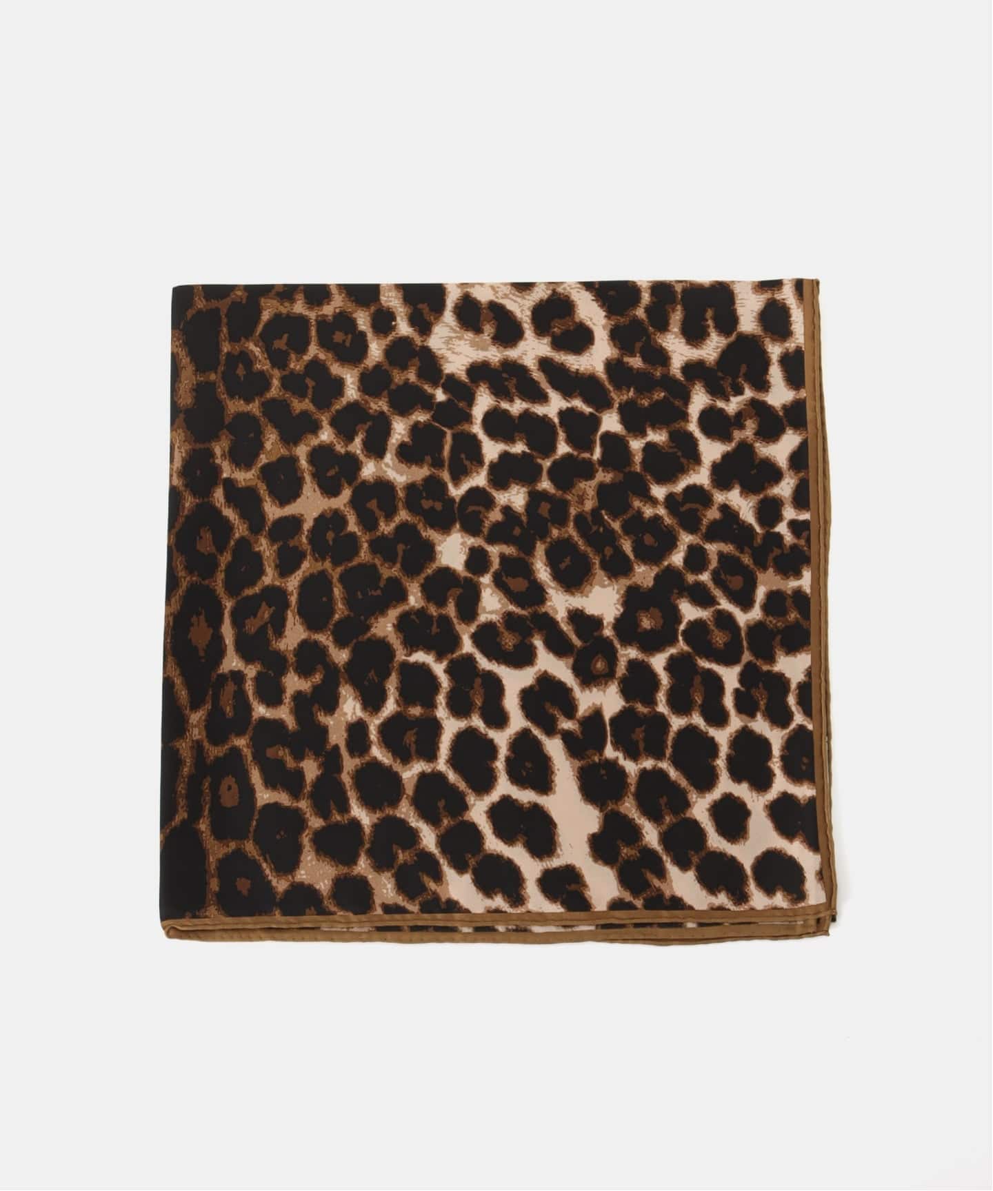 manipuri/マニプリ シルクスカーフ 65*65 レオパード（スカーフ
