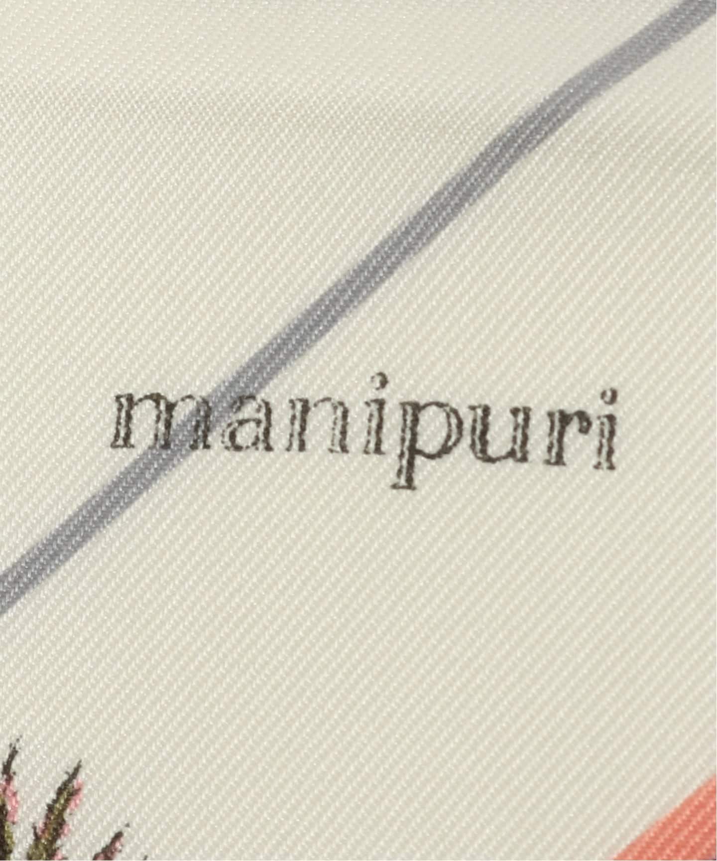 manipuri マニプリ シルクスカーフ 65*65 ボタニカル（スカーフ