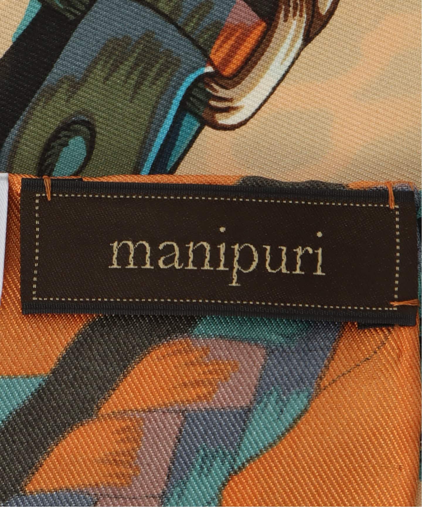 manipuri】マニプリ/ シルクスカーフ 88*88 タングルベルト（スカーフ