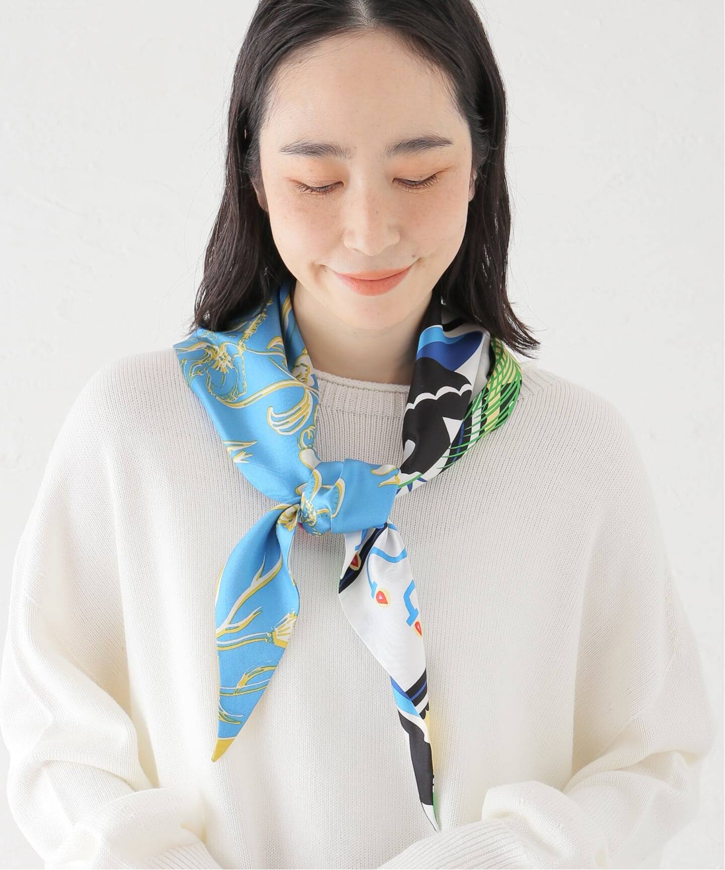 manipuri/マニプリ ダイヤ三角Wスカーフ シャングリラ（スカーフ