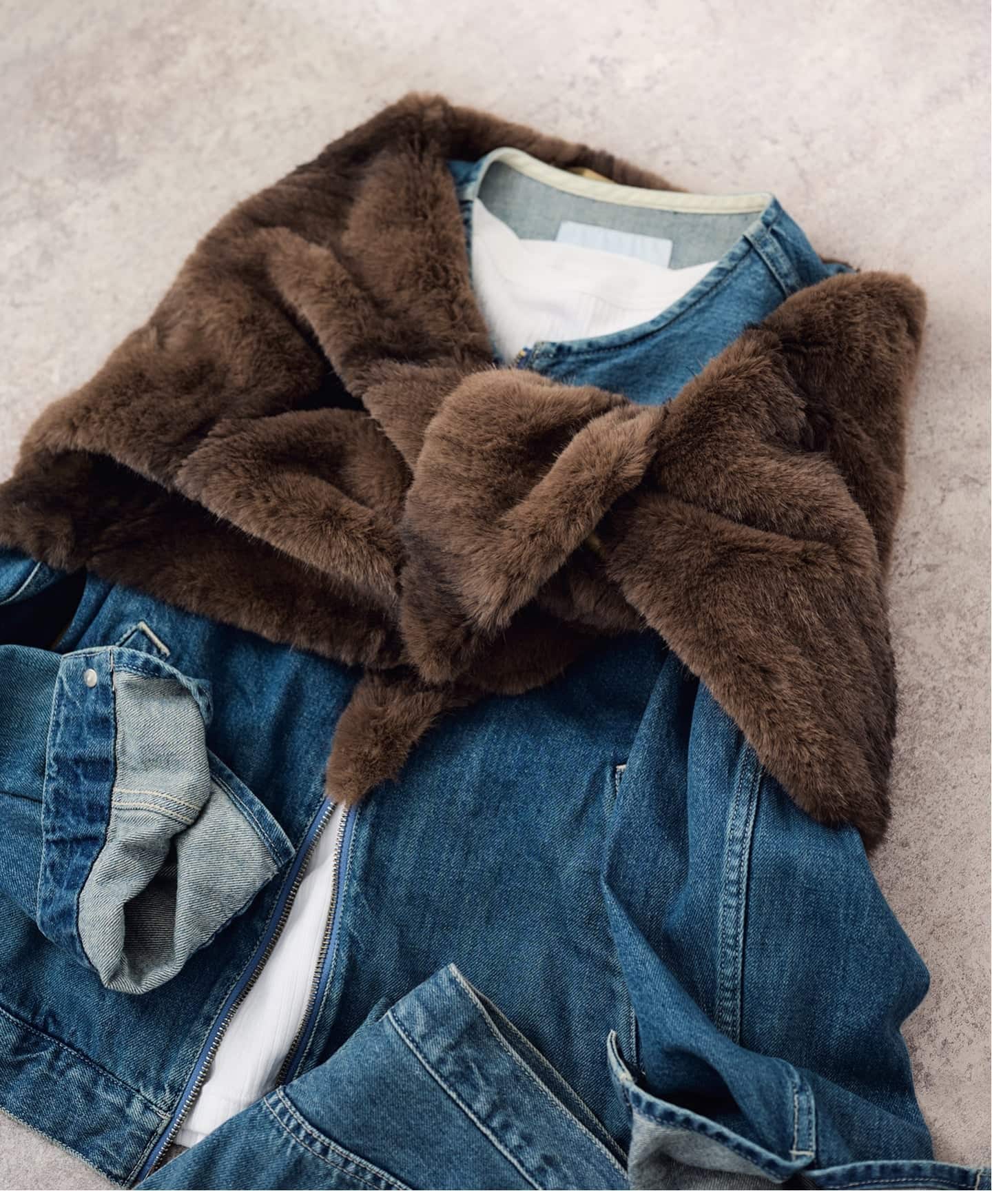 LOEFF/ロエフ SMTH FUR ZIP RV scarf（ストール）｜FRAMeWORK