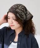 manipuri/マニプリ シルク65 KALEIDO BANDANA(ブラウン)