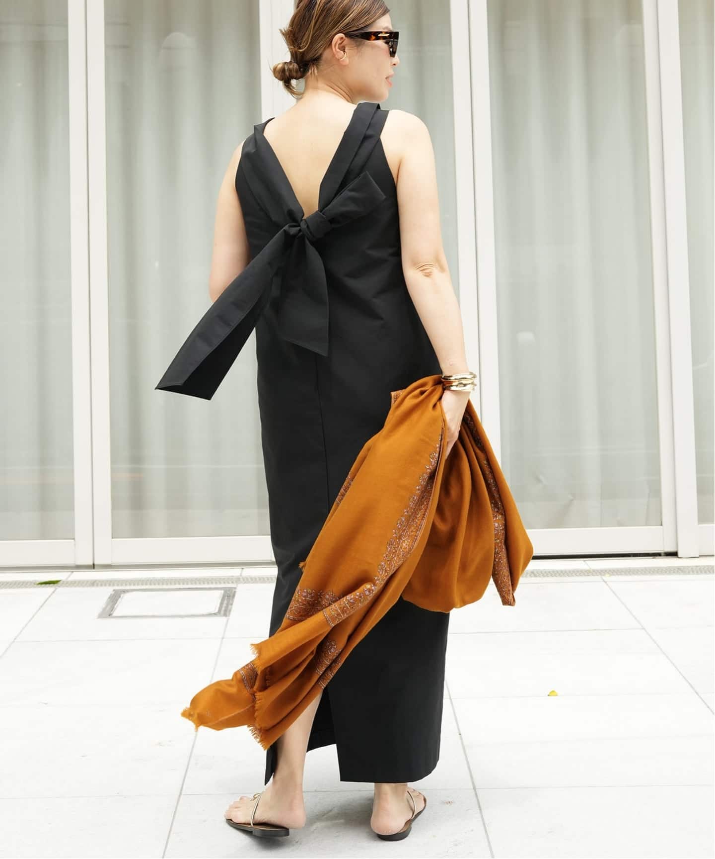 KASHMIR LOOM/カシミールルーム】SHAWL ORANGE（スカーフ／バンダナ
