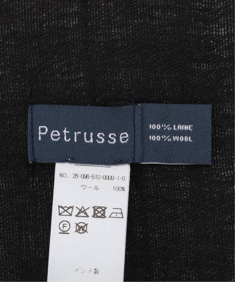 PETRUSSE/ぺトルス】JACQUARD STOLE BLK（スカーフ／バンダナ 