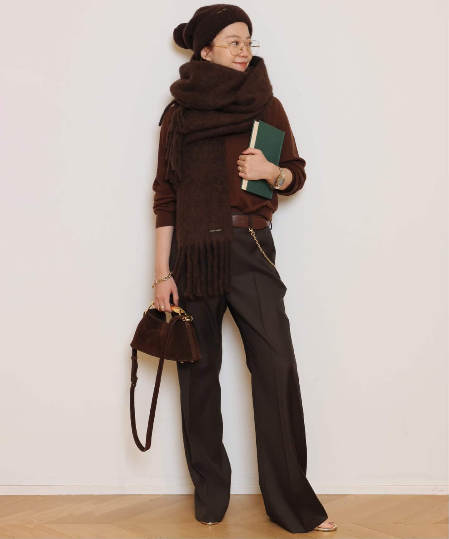 GOLDEN GOOSE/ゴールデングース】 BRUSHED/W FRINGE ストール