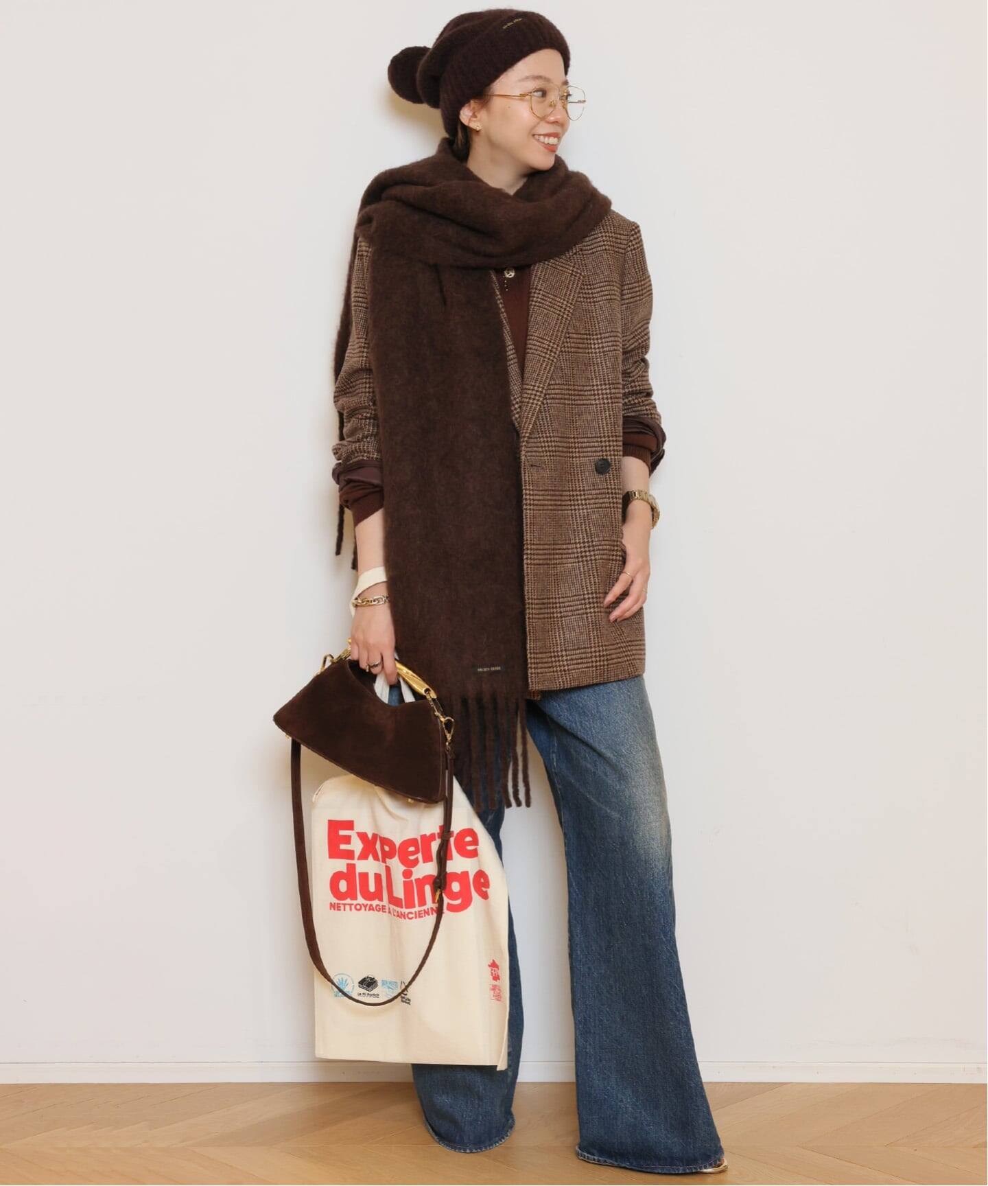GOLDEN GOOSE/ゴールデングース】 BRUSHED/W FRINGE ストール