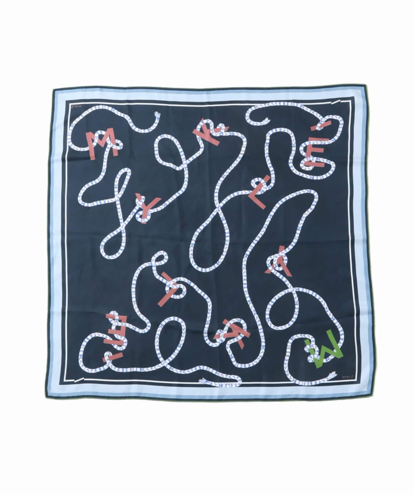MYKLE/ミクレ】 ROPES SCARF 90x90（スカーフ／バンダナ）｜L