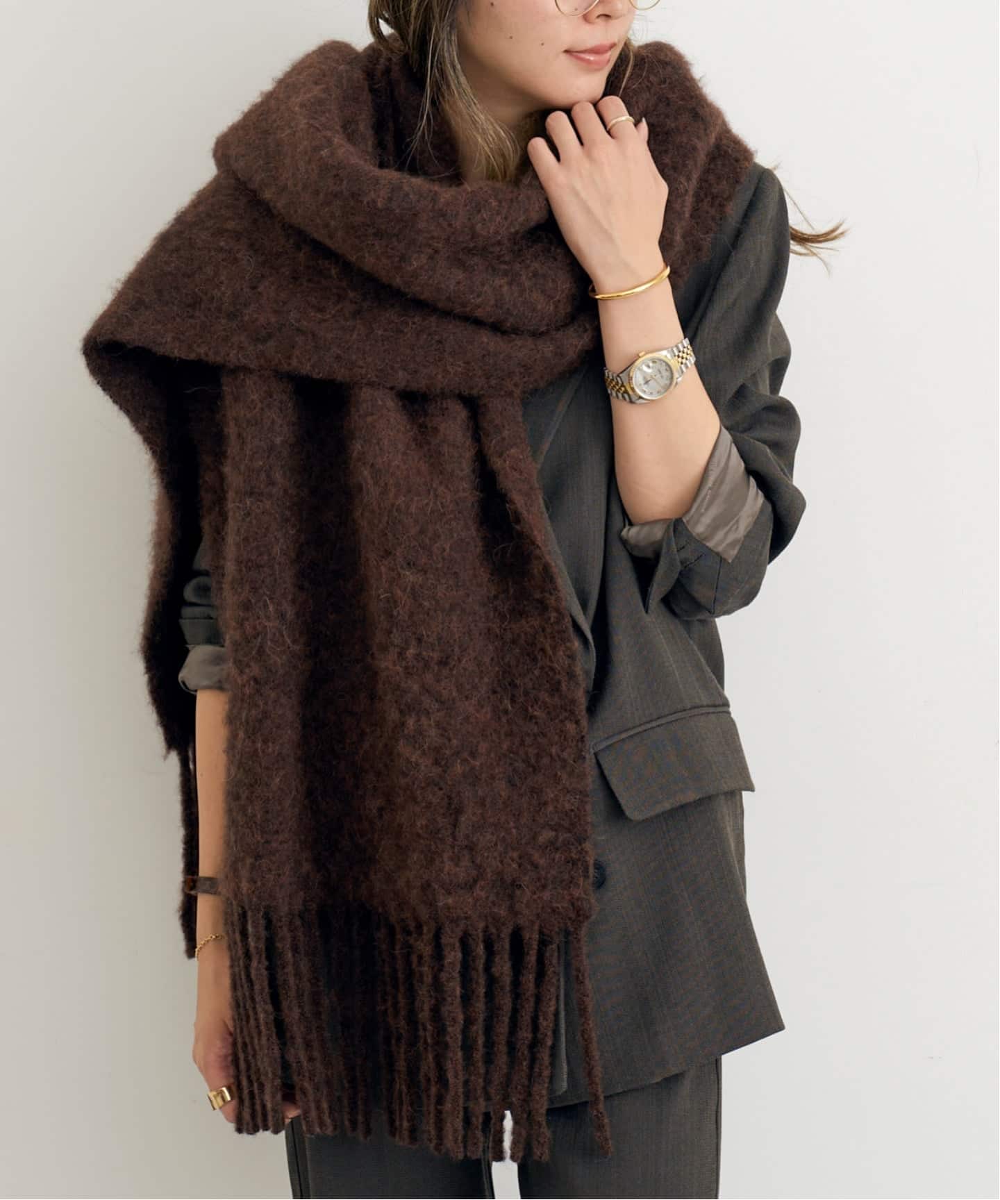 GOLDEN GOOSE/ゴールデン グース】 JOURNEY LONG FRINGES SCARF