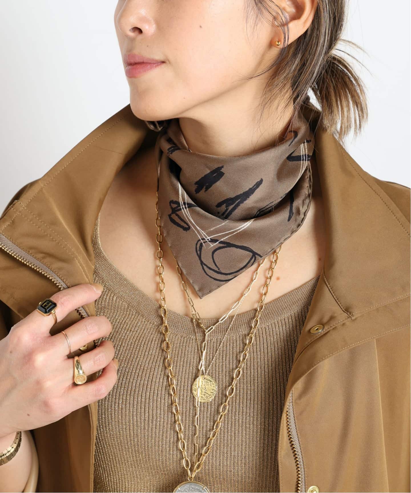 Maison Margiela/メゾン マルジェラ】FOULARD(BROWN)（スカーフ