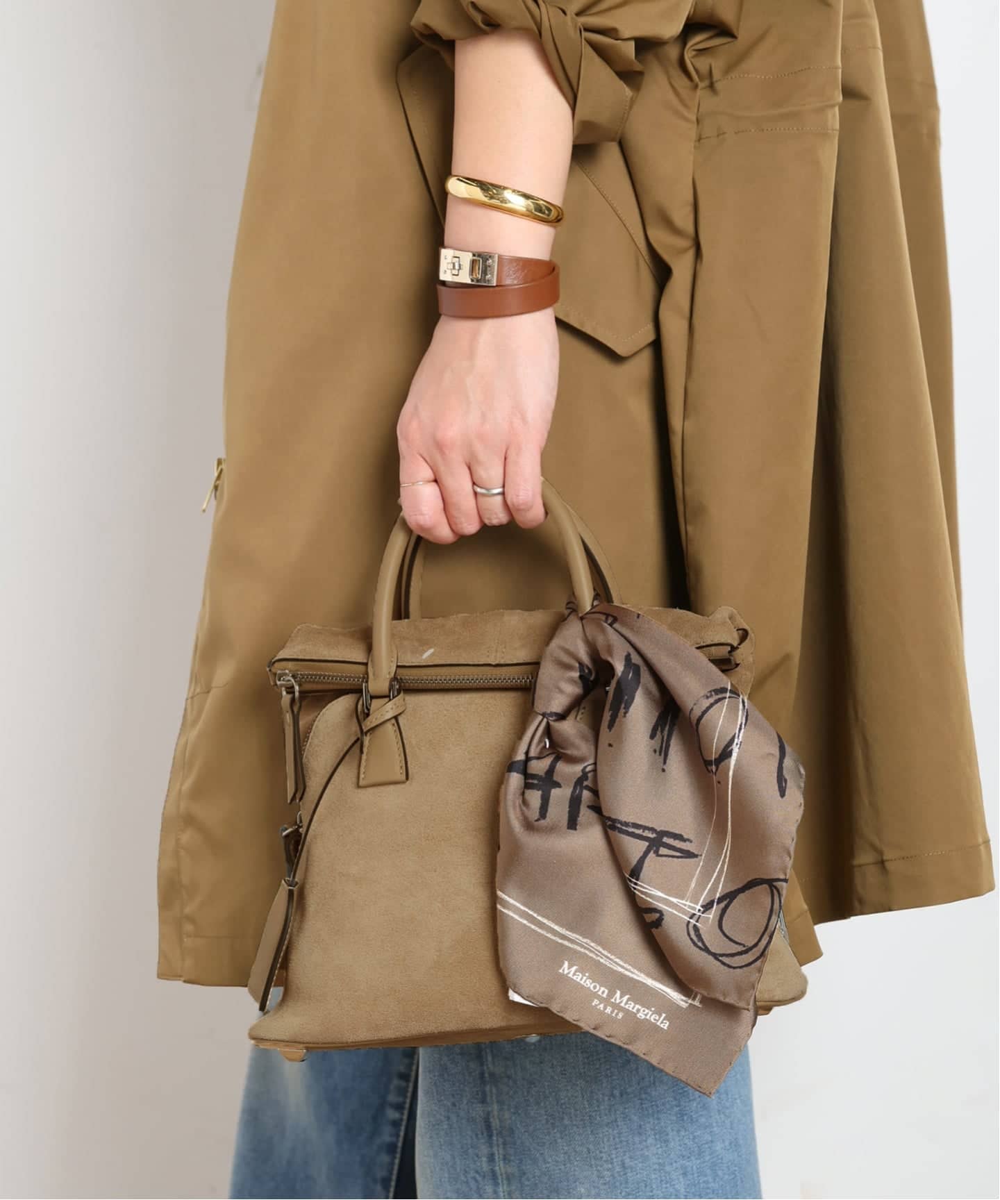 Maison Margiela/メゾン マルジェラ】FOULARD(BROWN)（スカーフ