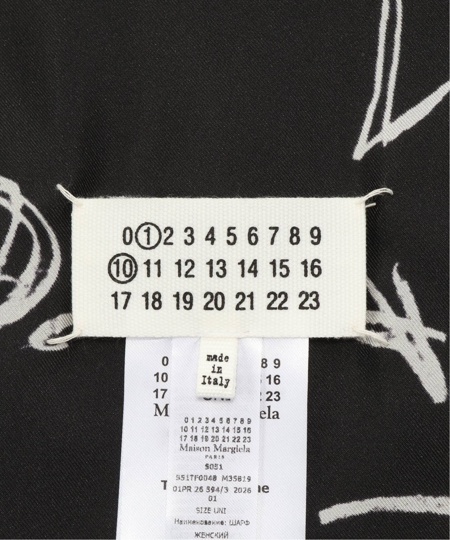 Maison Margiela/メゾン マルジェラ】FOULARD(BLACK)（スカーフ