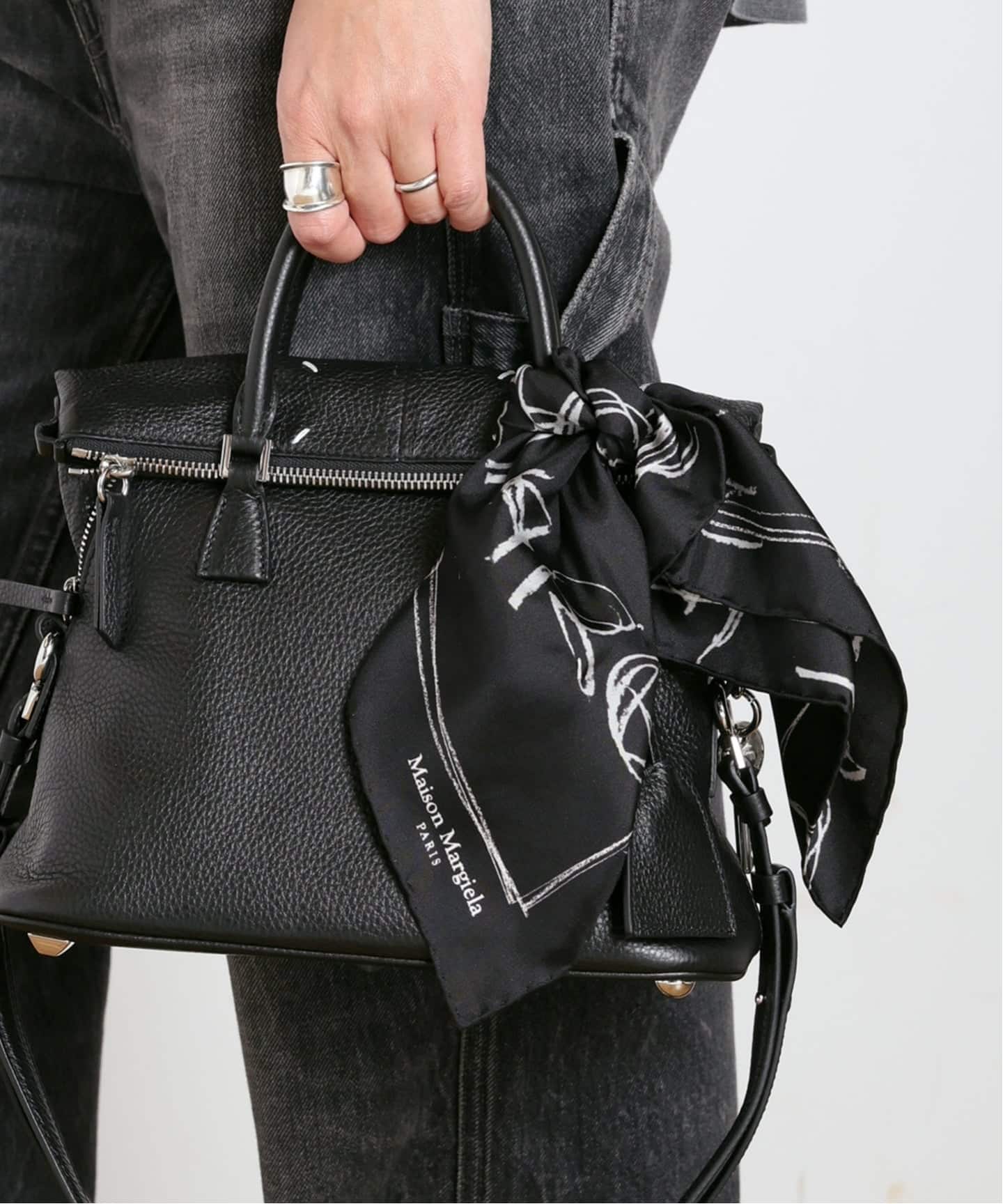 Maison Margiela/メゾン マルジェラ】FOULARD(BLACK)（スカーフ