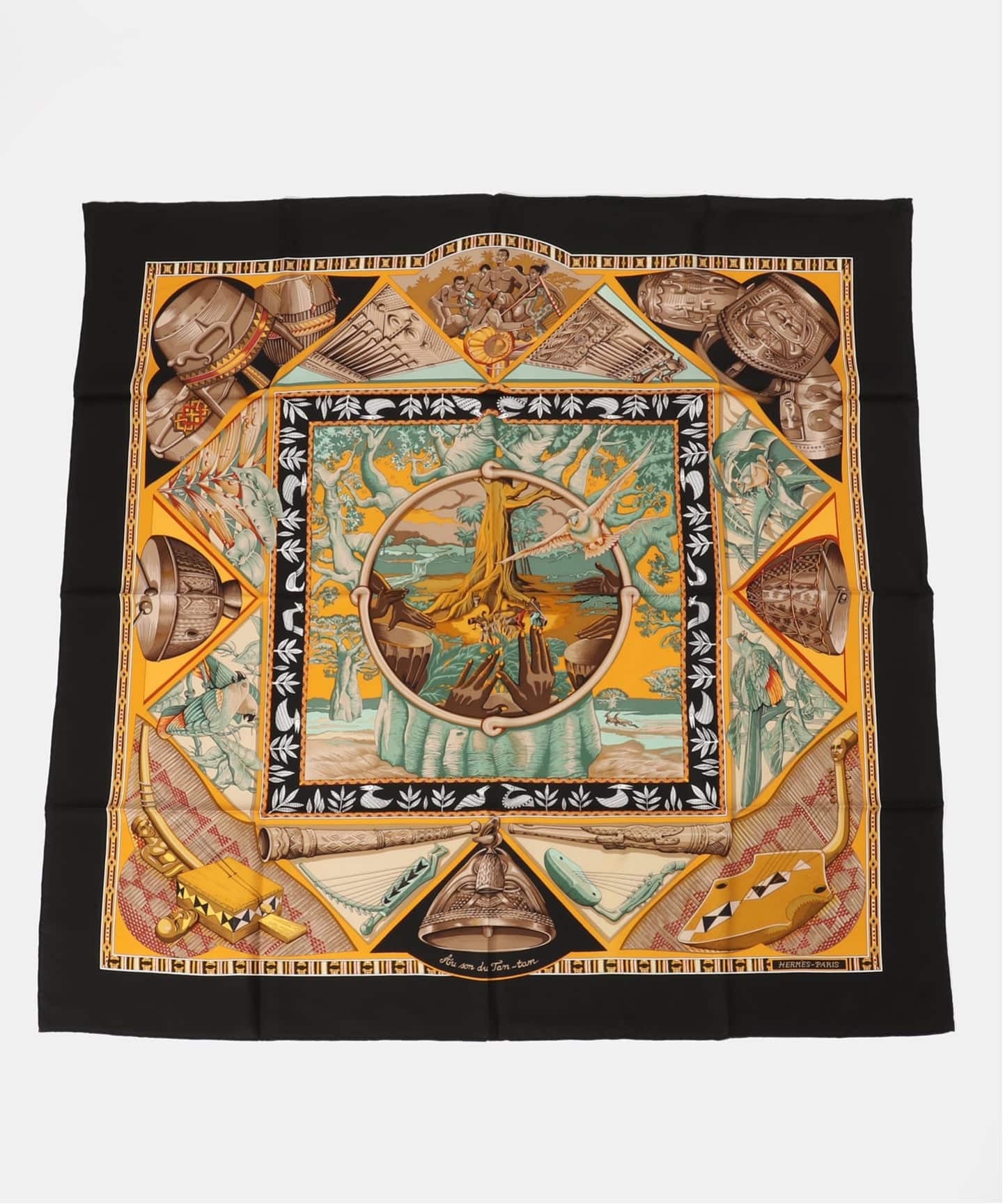 HERMES Scarf 90 / Au Son du Tam Tam（スカーフ／バンダナ）｜HIROB