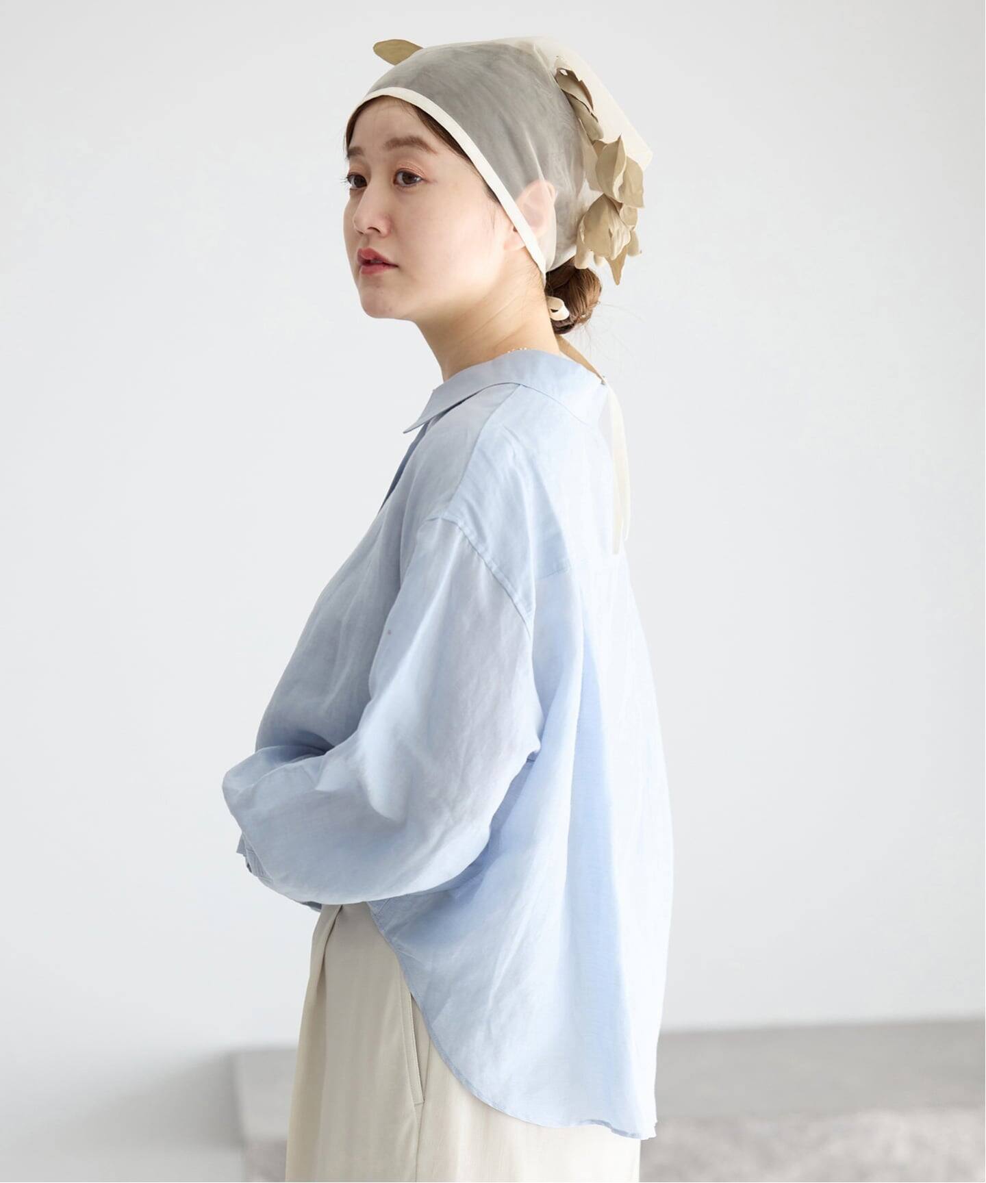 MARGE チュールフローラルシアースカーフ　ベージュ MARGE/マージ SCARF スカーフ 1011-0114-647（スカーフ／バンダナ