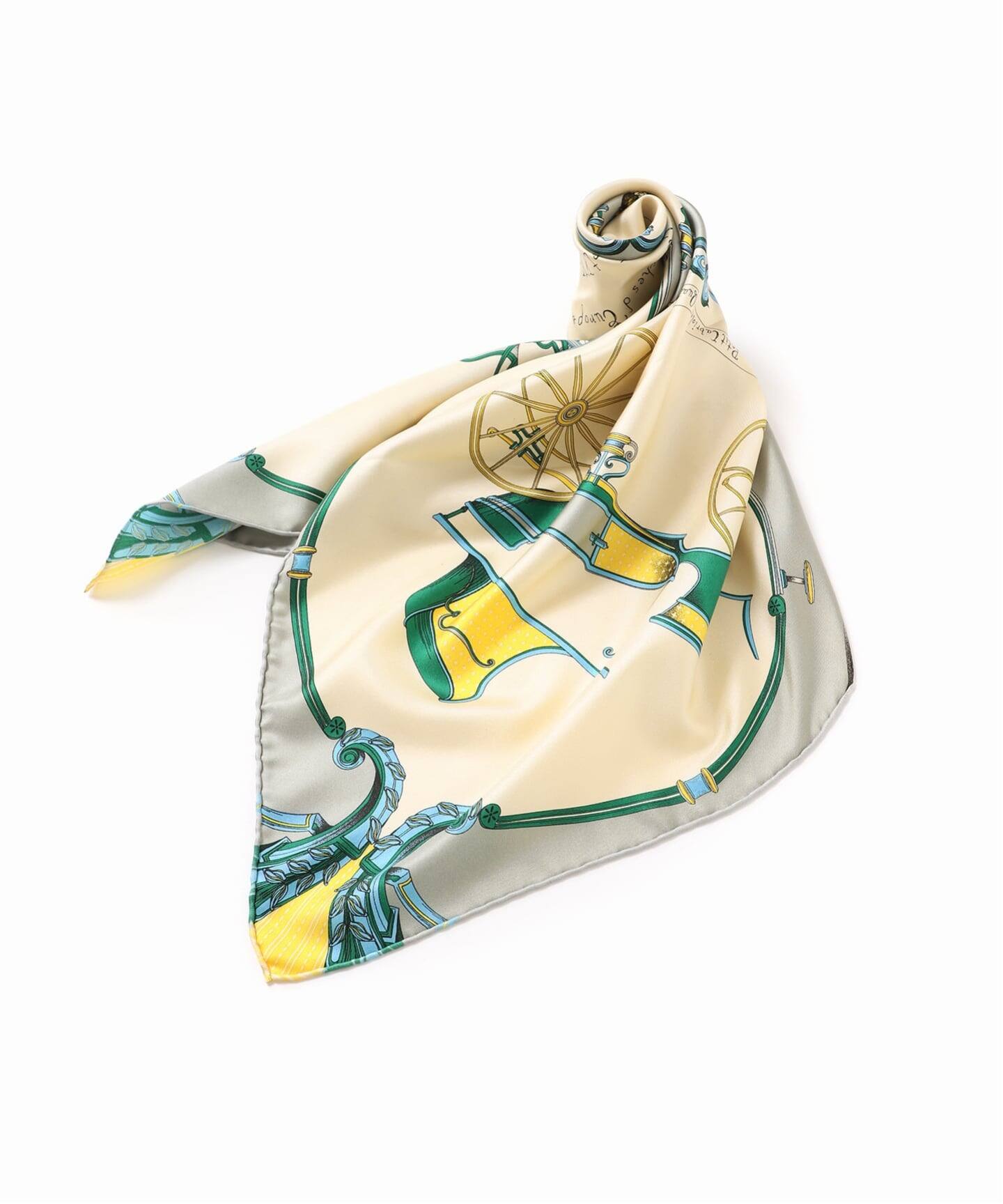 タグ付　新品　マニプリ　manipuri シルク スカーフ　IENA イエナ manipuri マニプリ シルクスカーフ キャリッジ 88x88cm 161330114