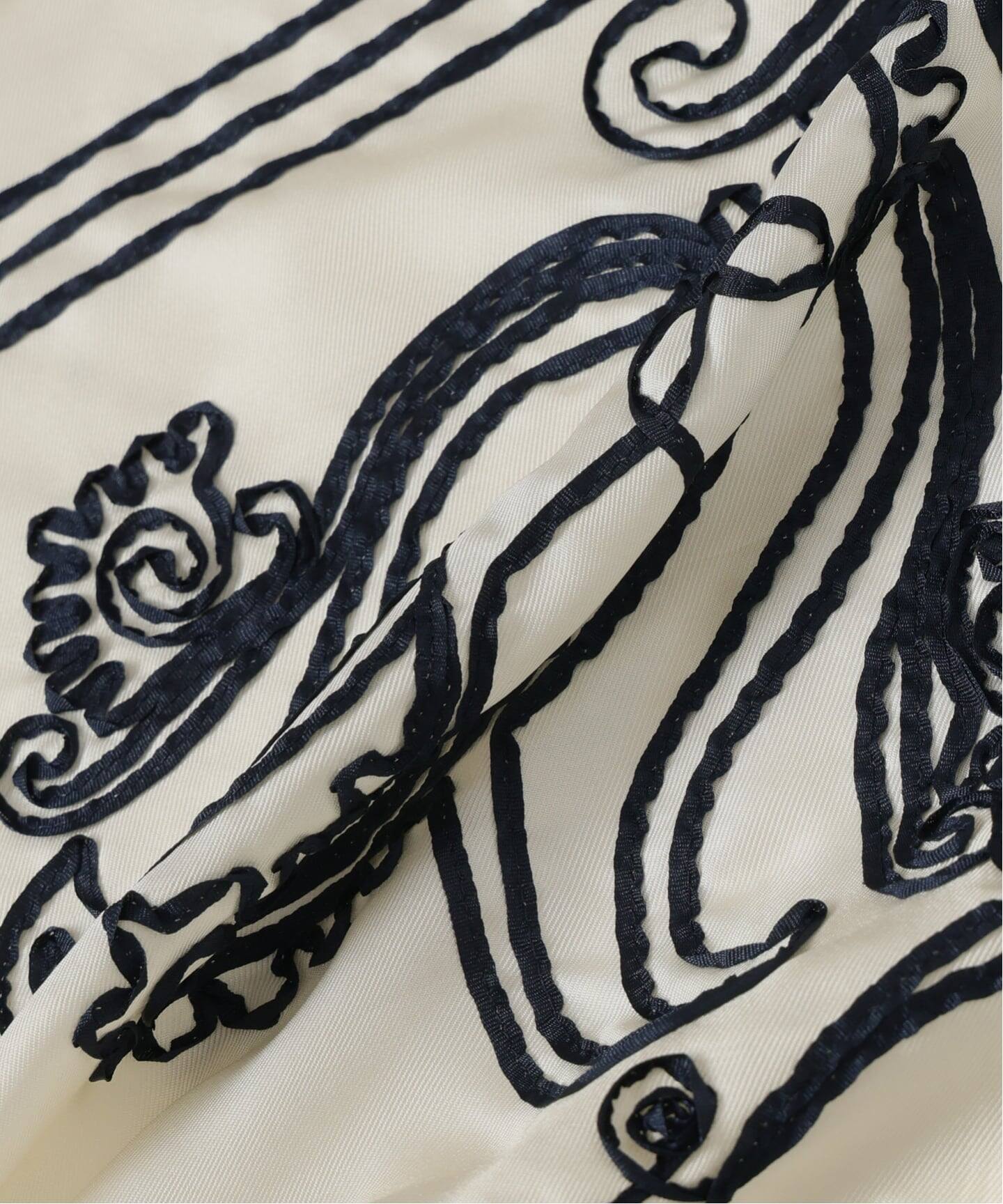 予約》ASAUCE MELER アソースメレ テープエンブロイダリースカーフ