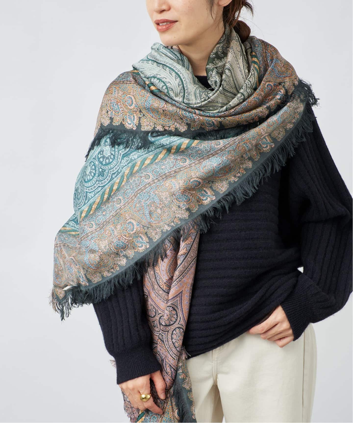 予約》PIERRE LOUIS MASCIA ピエール ルイマーシャ Scarf 135x195cm