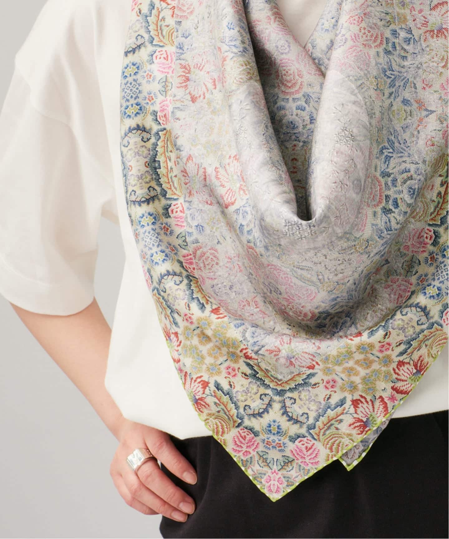 予約》PIERRE LOUIS MASCIA ピエール ルイマーシャ Scarf 90x90cm