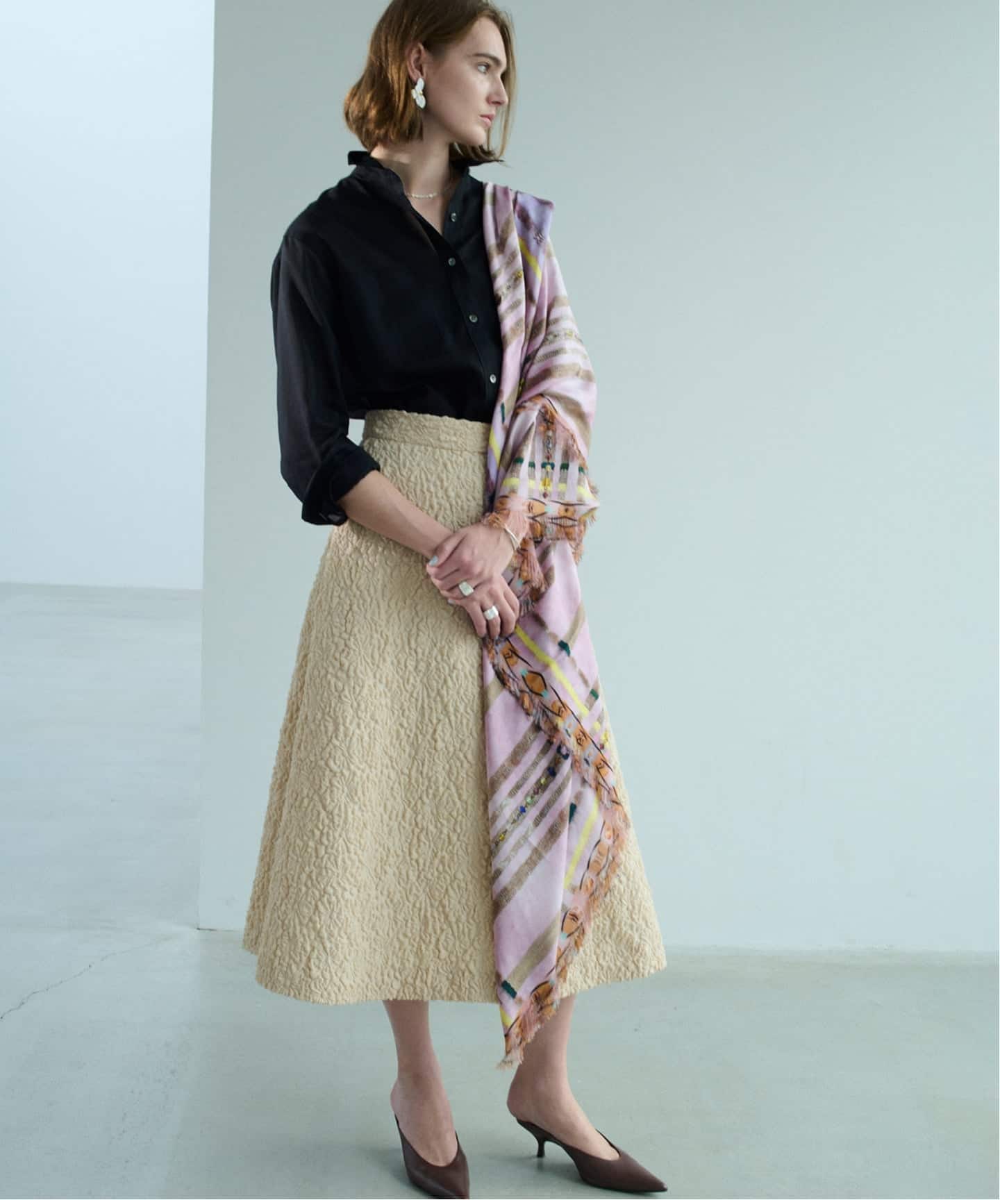 H*o様 IENA【ピエールルイマーシャ 】67*67スクエアシルクスカーフ 追加》PIERRE LOUIS MASCIA ピエール ルイマーシャ Scarf 135x194cm